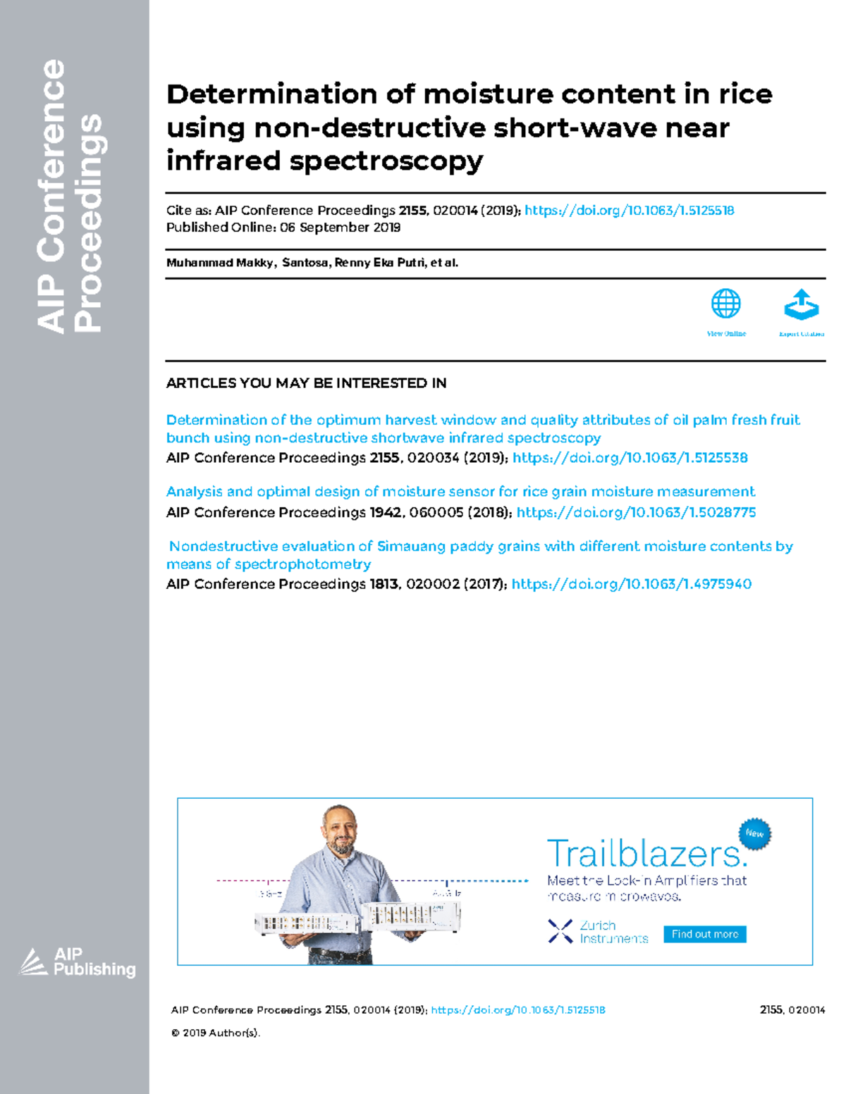 2 - Food Technology - AIP Conference Proceedings 2155 , 020014 (2019 ...