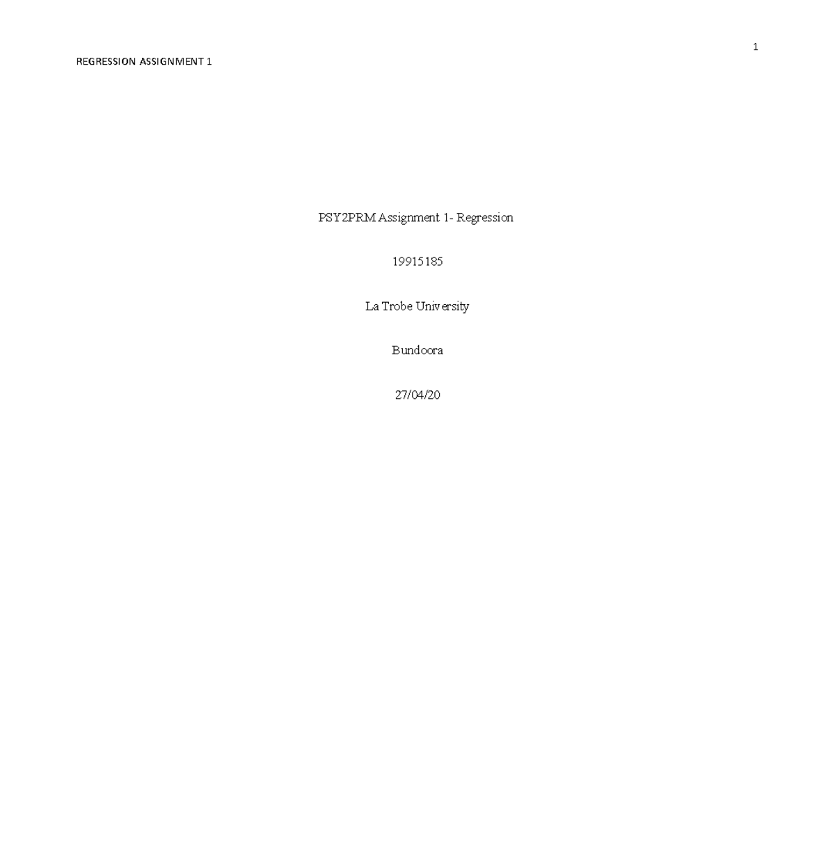 la trobe assignment cover sheet