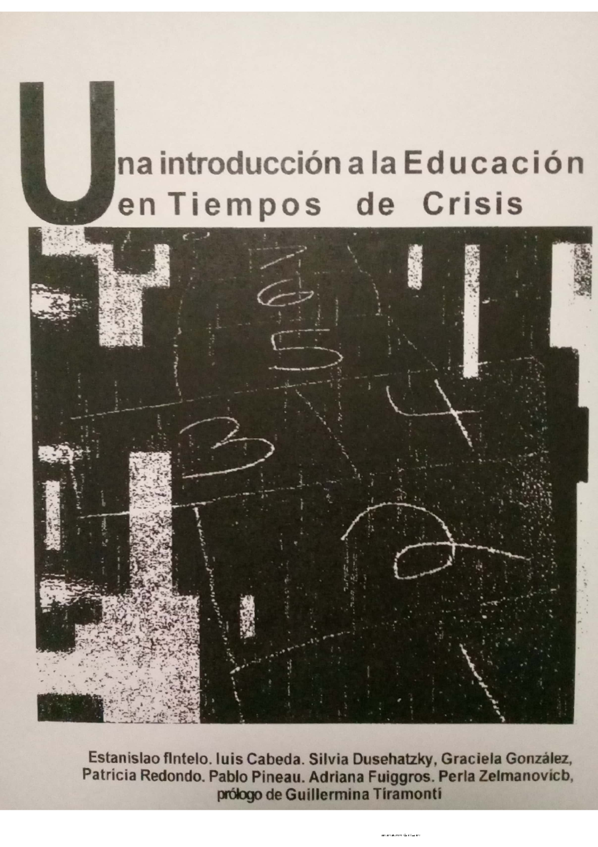 UNA Educacion EN Tiempos DE Crisis Zelmanovich - Literatura - Studocu