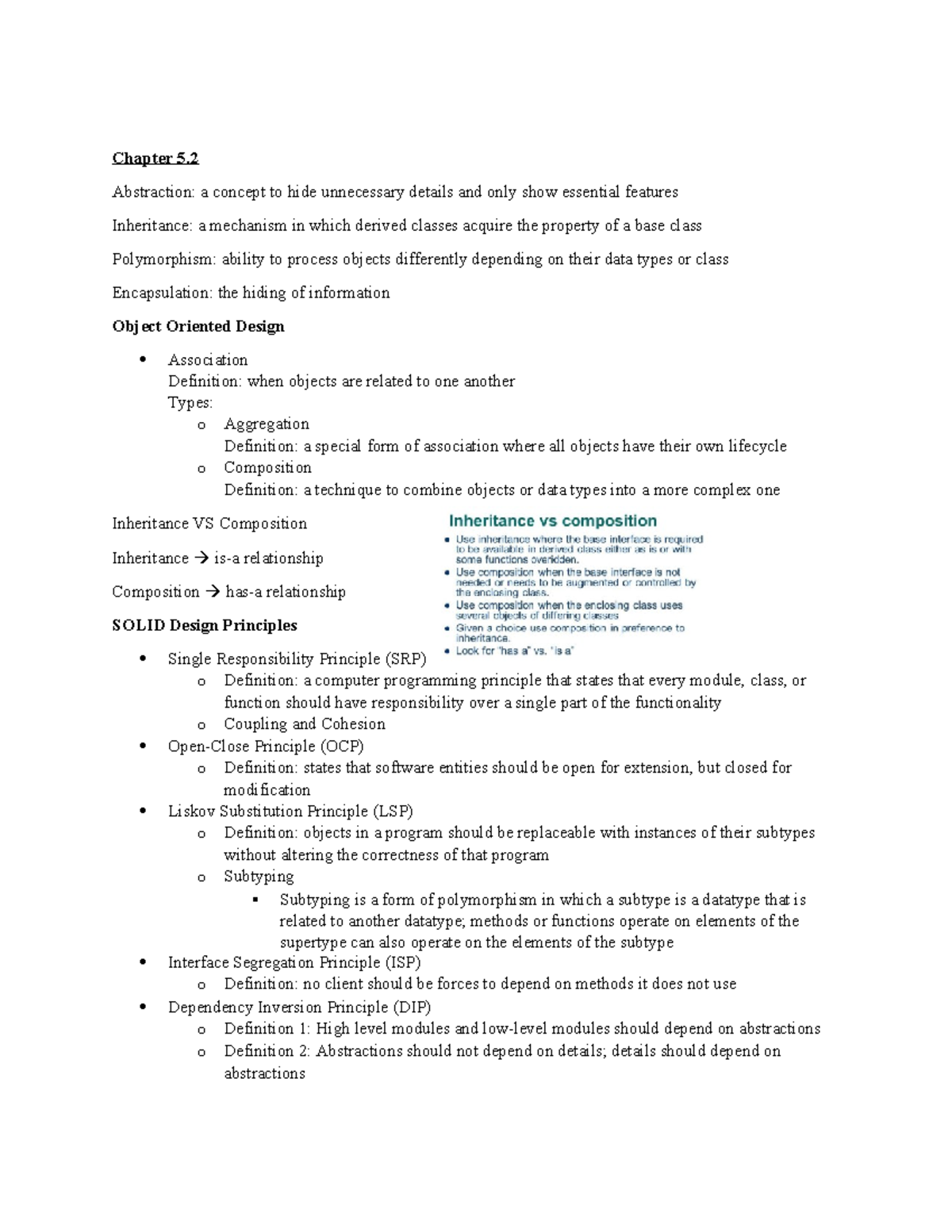 317 Midterm 2 Full Review - Abstraction: a concept to hide unnecessary ...