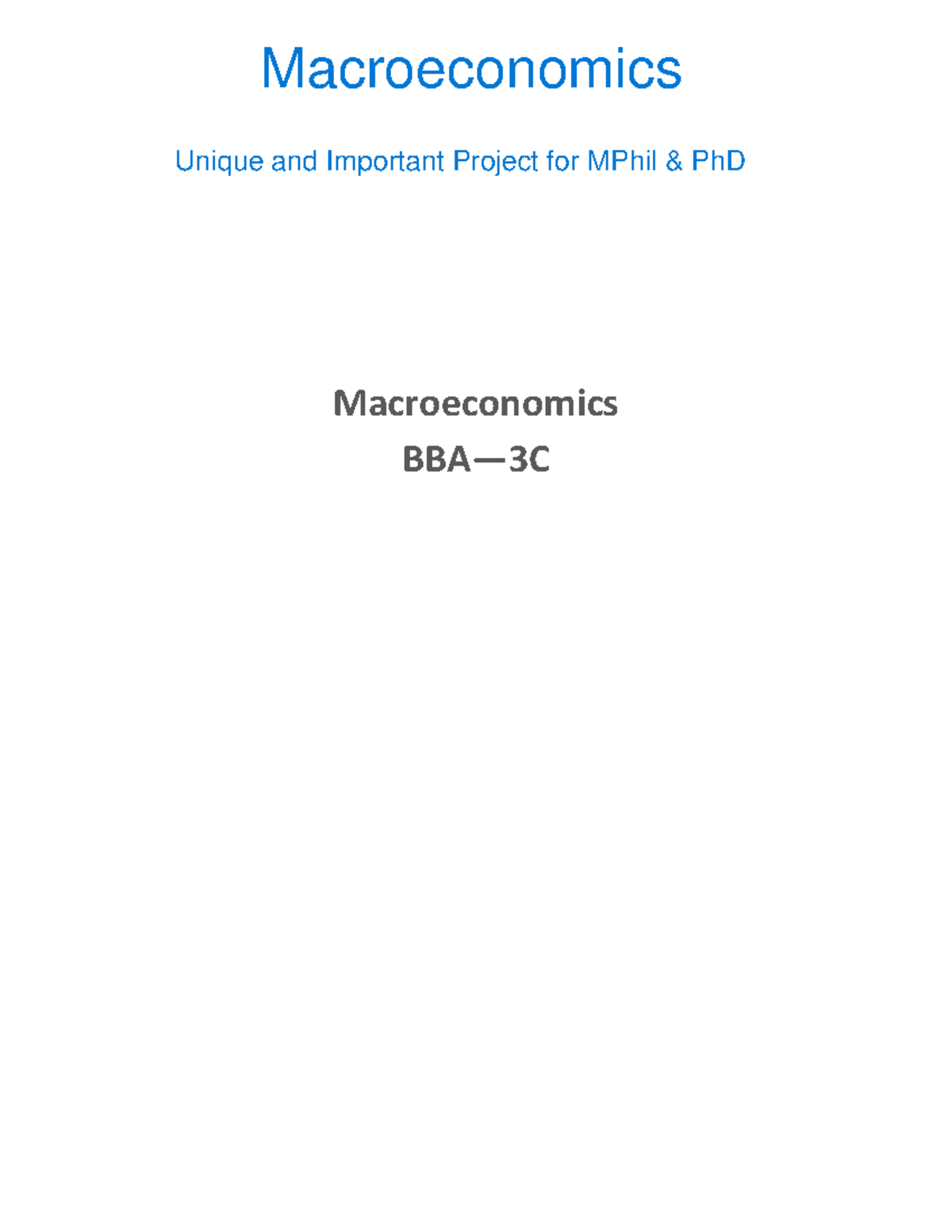 best phd programs in macroeconomics