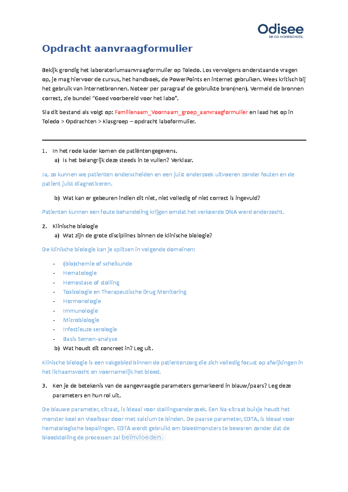 Aanvraagformulier labo immunohematologie - Opdracht aanvraagformulier ...