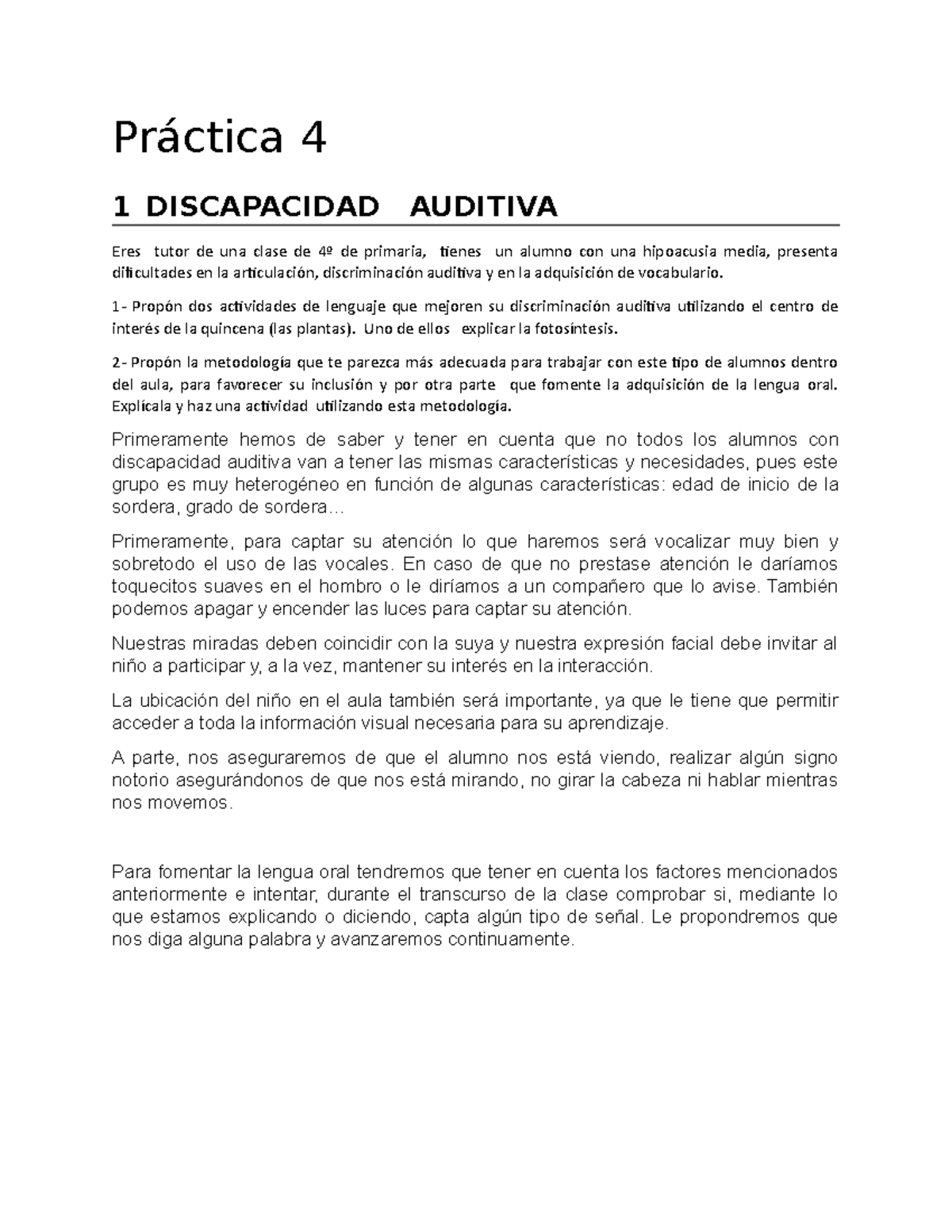 Practica 4- Discapacidad Auditiva - Práctica 4 1 DISCAPACIDAD AUDITIVA ...