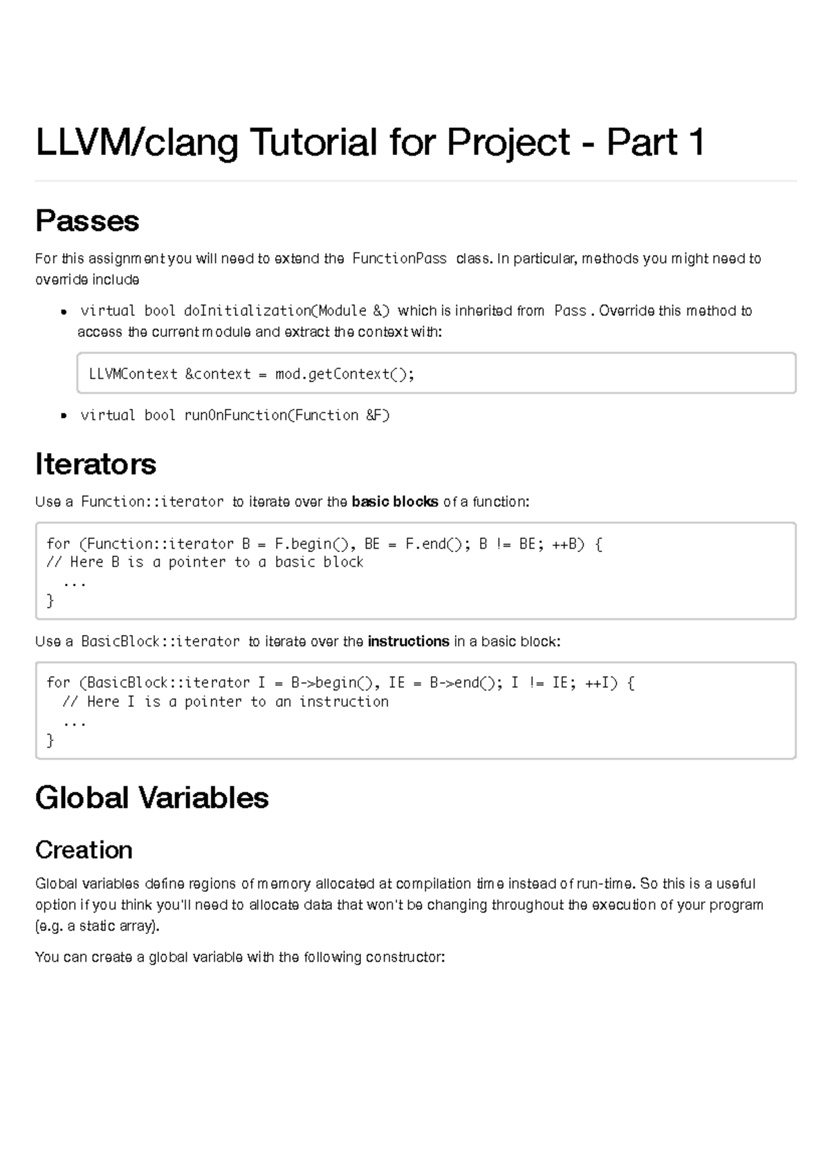 Part1 - PA for the course - LLVM/clang Tutorial for Project - Part 1 ...