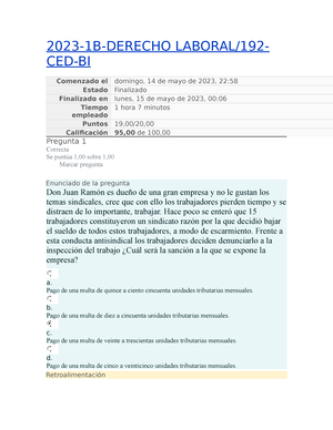 Prueba Derecho Laboral 1-2022 - 2022-3B-DERECHO LABORAL/391-CED-BI ...