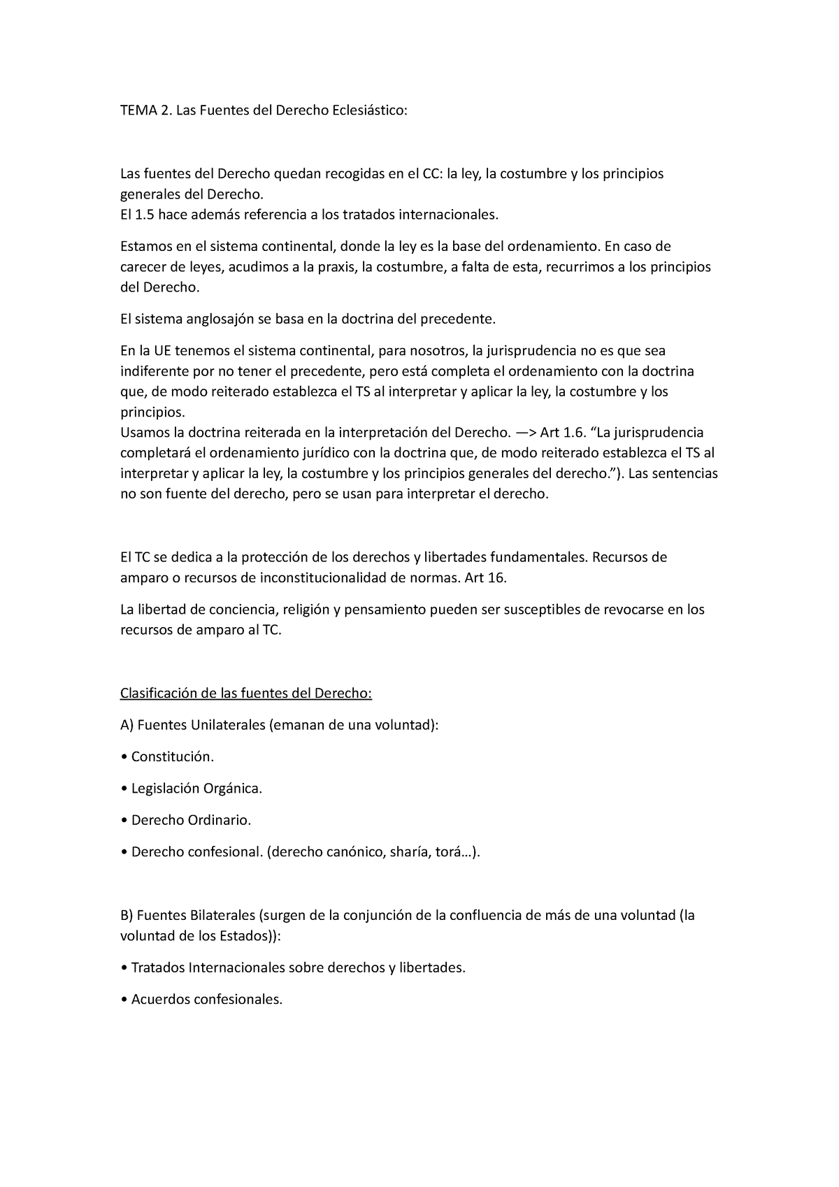 TEMA 2 - Fuentes Del Derecho Eclesiástico - TEMA 2. Las Fuentes Del ...