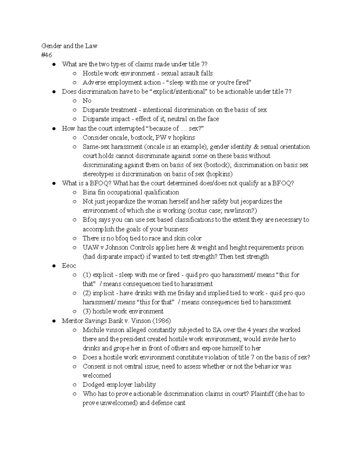 gender and the law dissertation topics