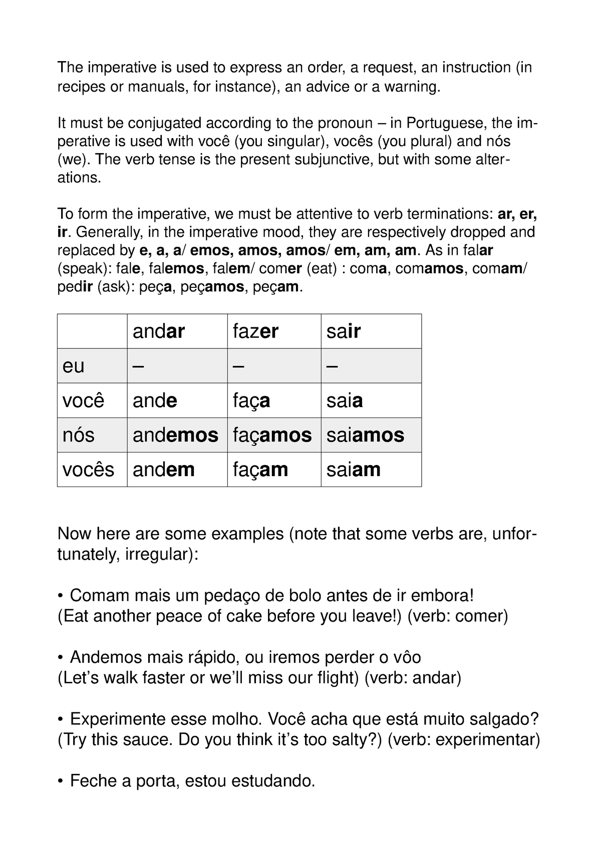 imperative-in-portuguese-the-imperative-is-used-to-express-an-order-a-request-an-instruction