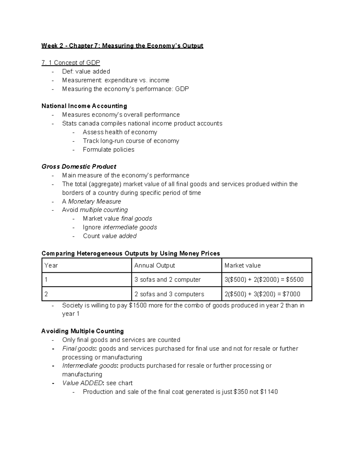 ECN204 Lecture Notes Week 1-8 Midterm - Week 2 - Chapter 7: Measuring ...