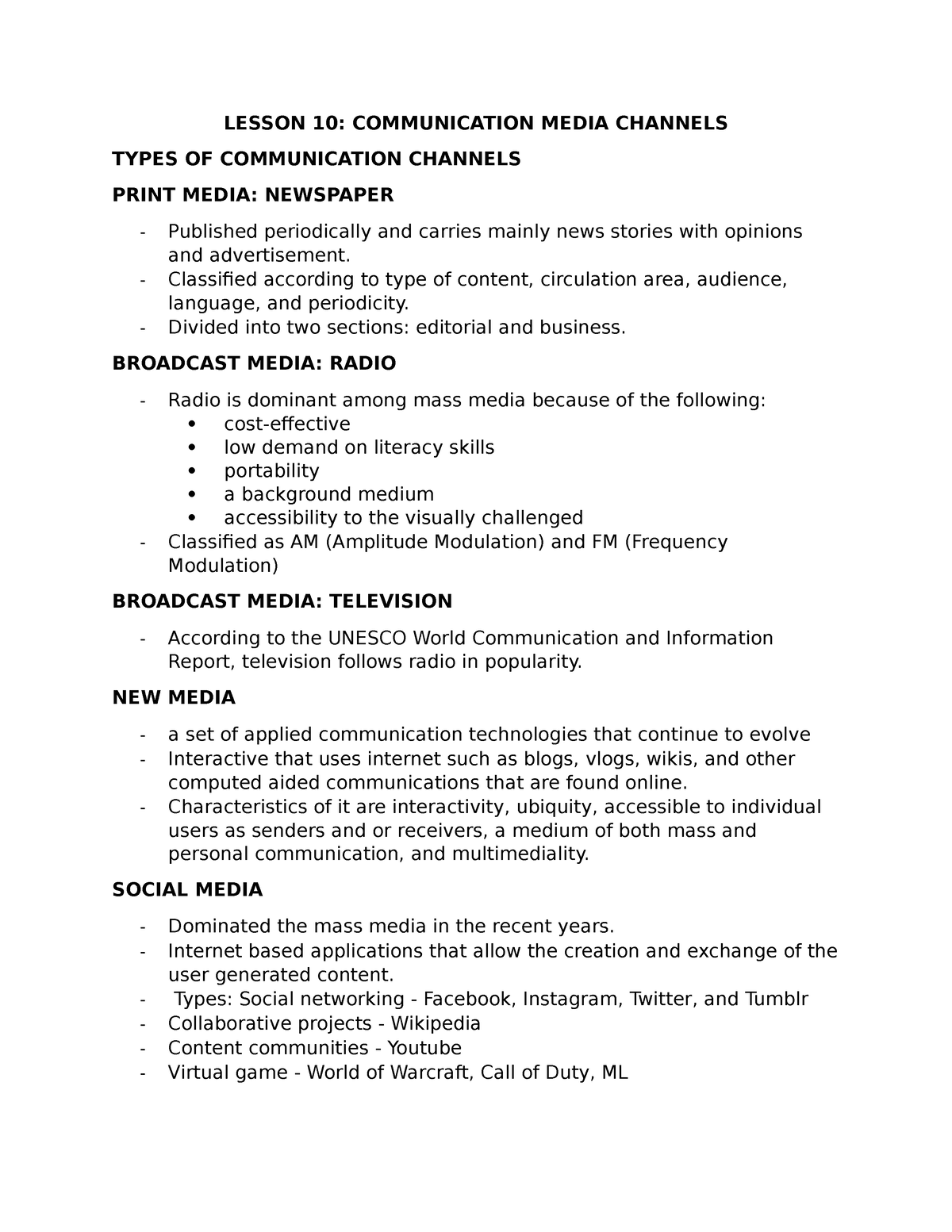 reviewer-diass-lesson-10-communication-media-channels-types-of