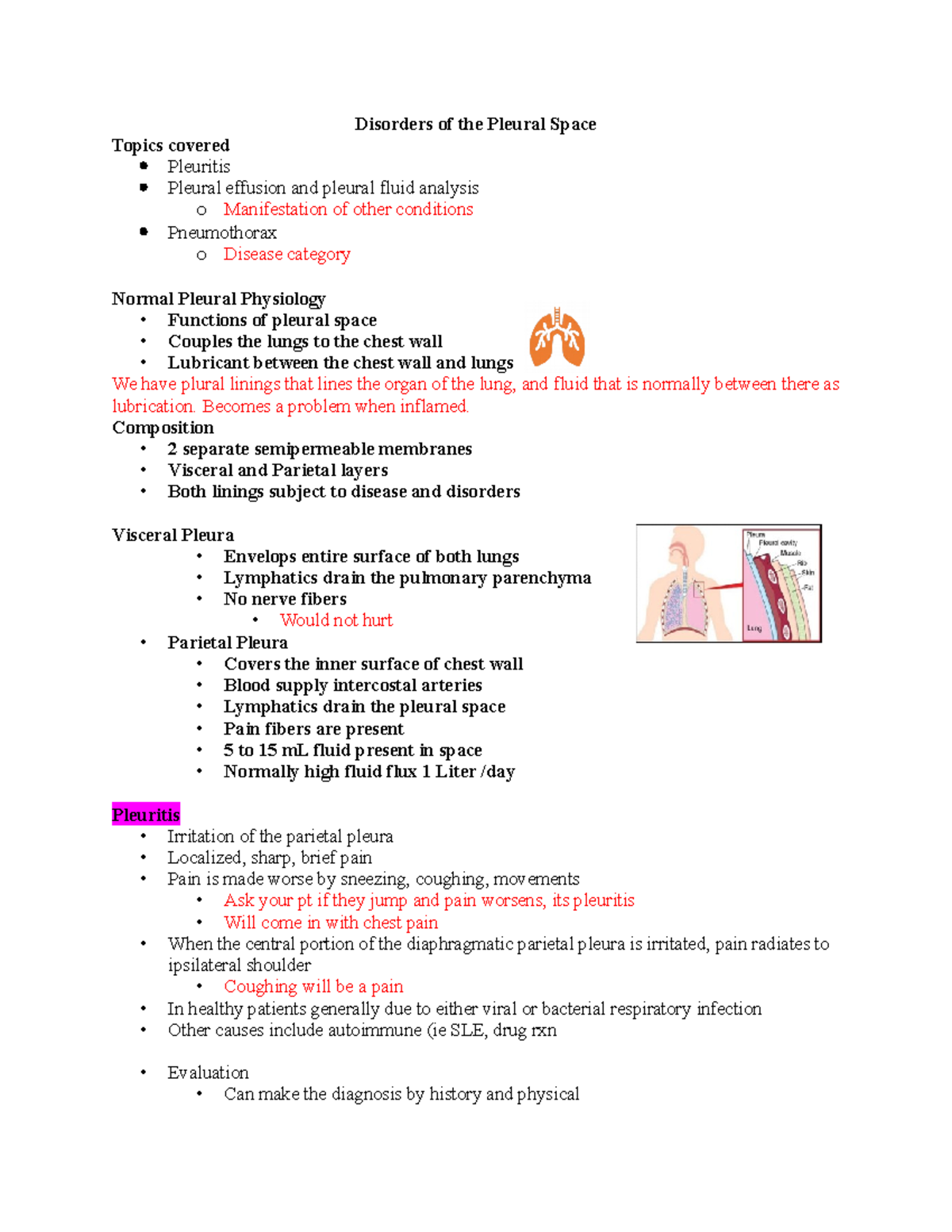 Disorders of the Pleural Space - Disorders of the Pleural Space Topics ...