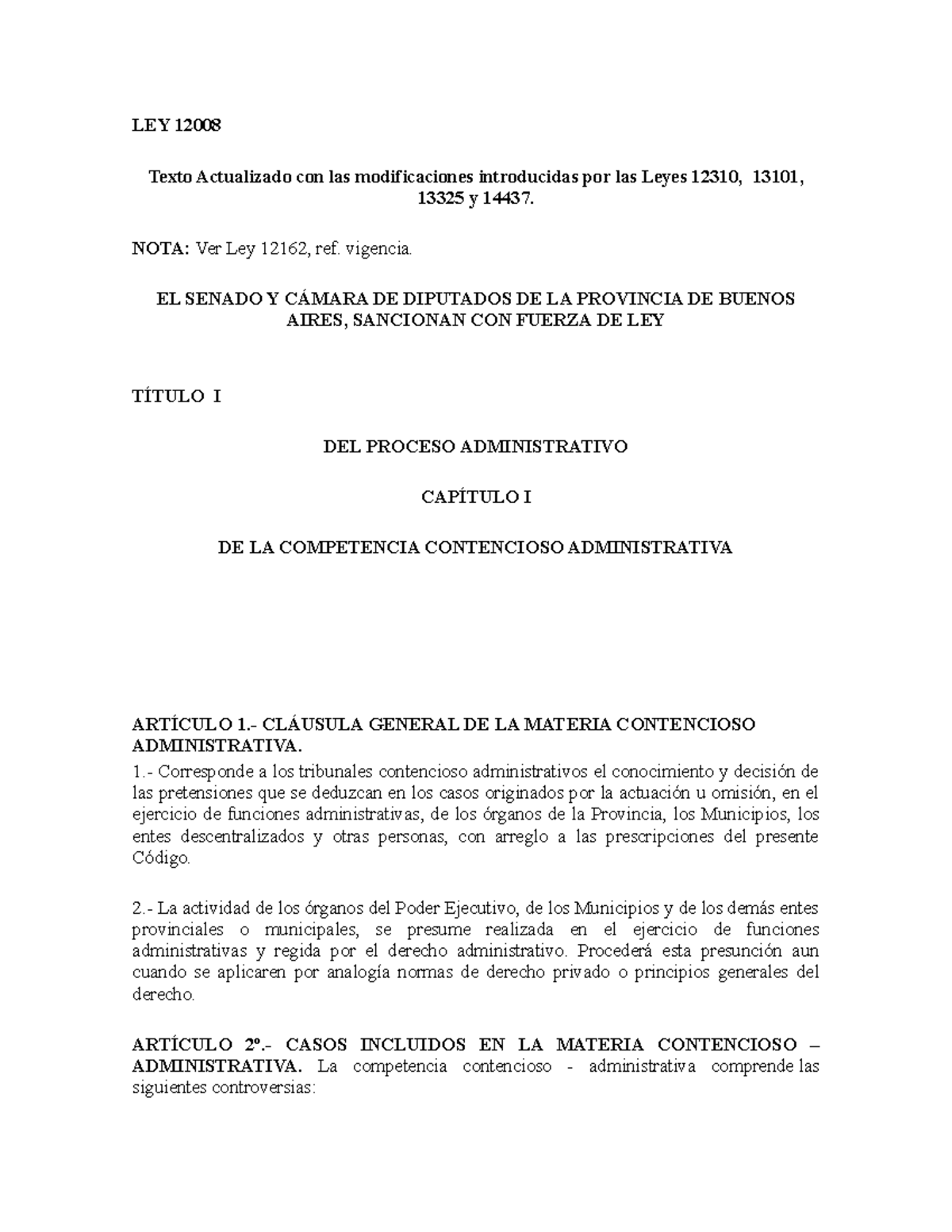 U5 LEY 12008 Unlam LEY 12008 Texto Actualizado Con Las