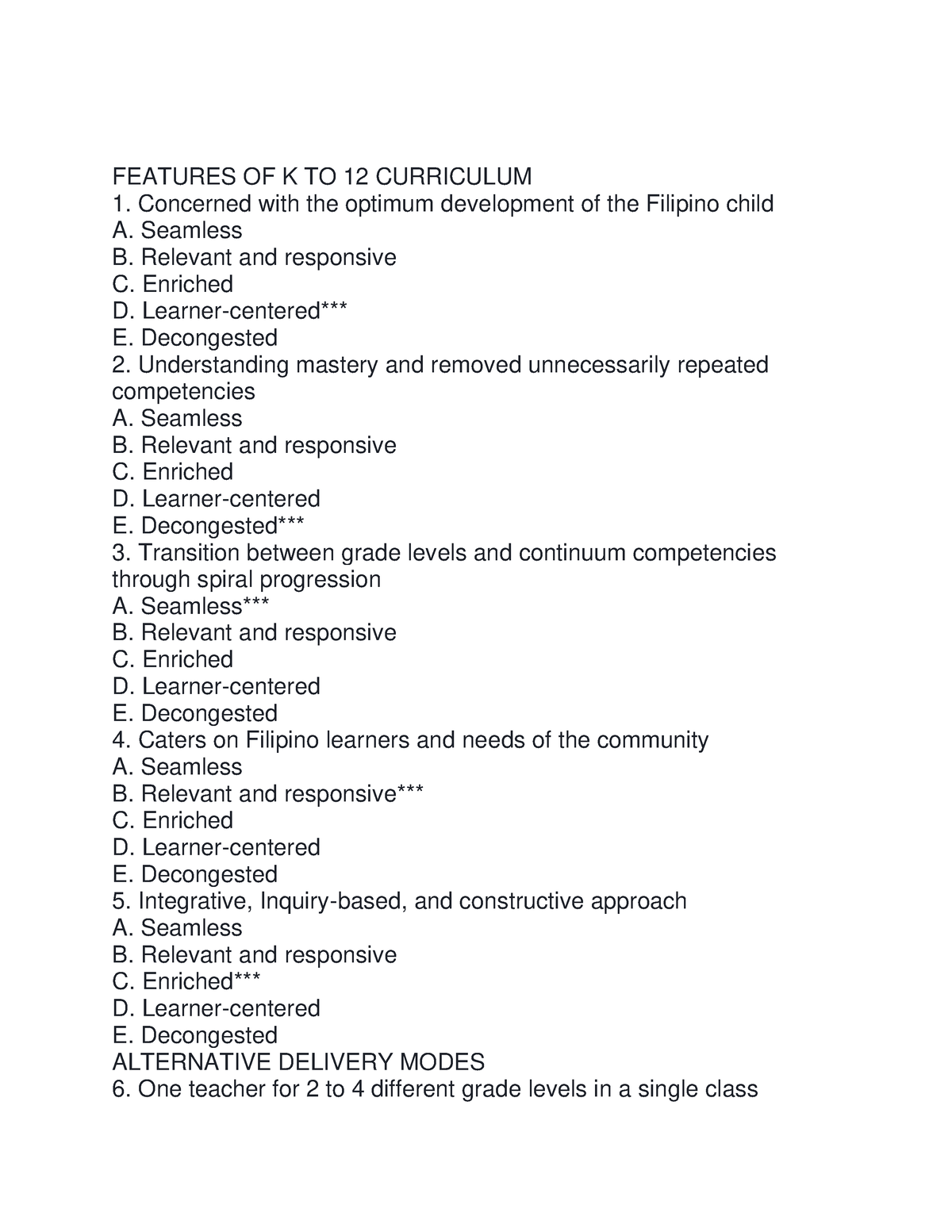 research questions about k 12 curriculum