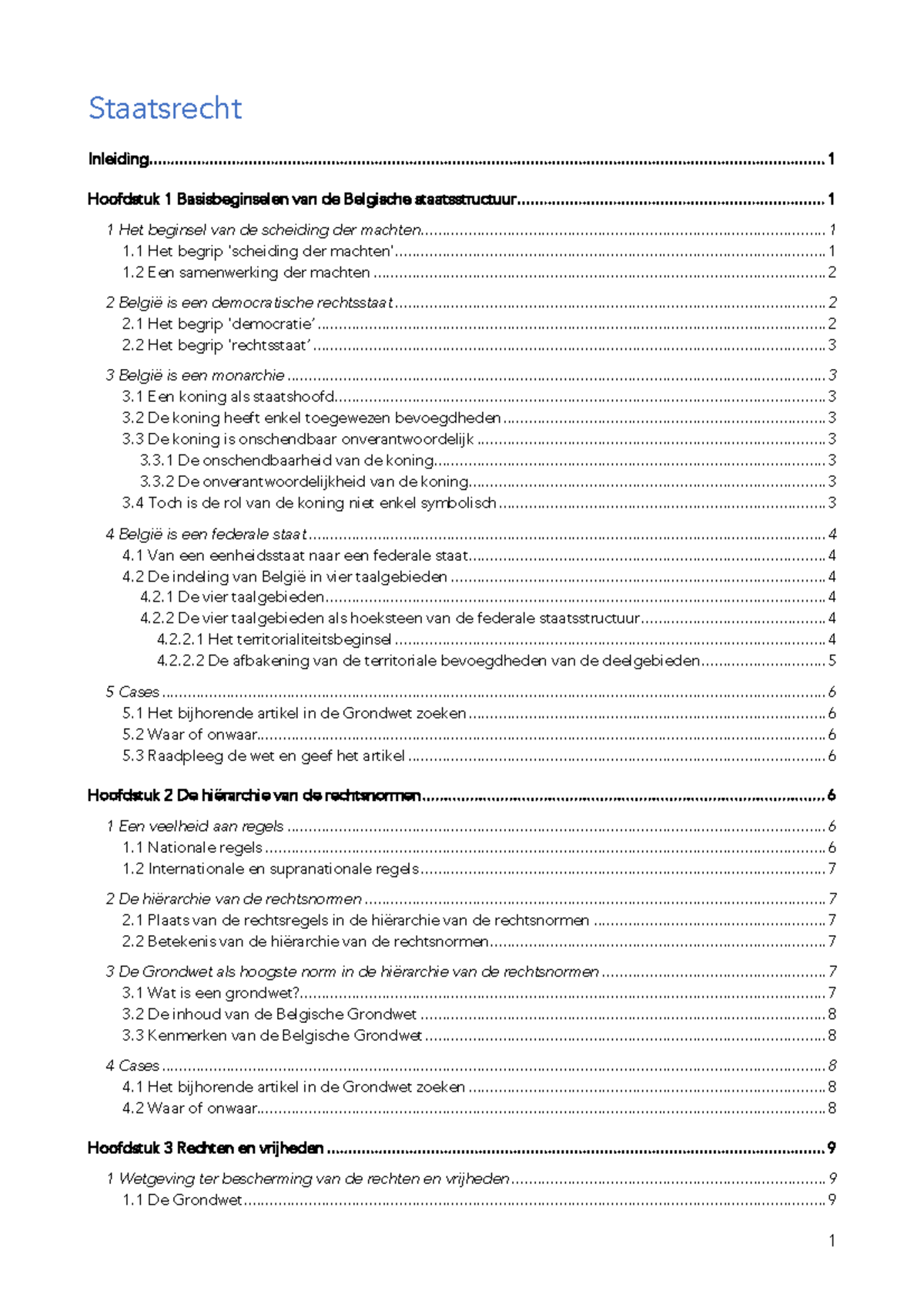 Staatsrecht-1 - Top - Staatsrecht Inleiding Hoofdstuk 1 Basisbeginselen ...