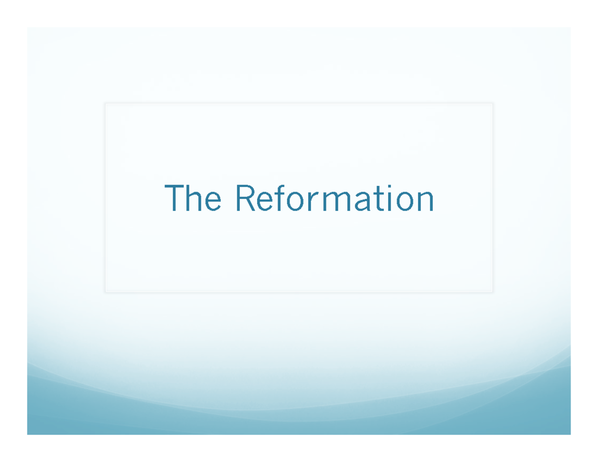 Reformation World History 1 - The Reformation ! Through the Middle Ages ...