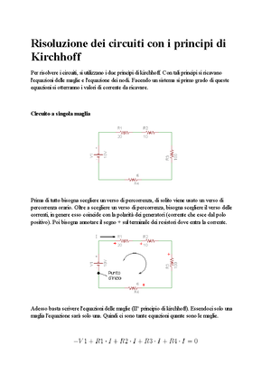 Esercitazione, Esercizi Su Circuiti Con Generatori Pilotati ...