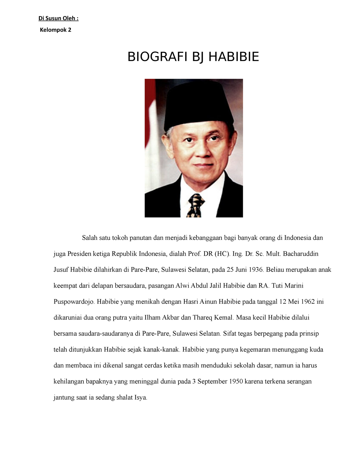 Biografi BJ Habibie - Sejarah Pahlawan Kemerdekaan - BIOGRAFI BJ ...