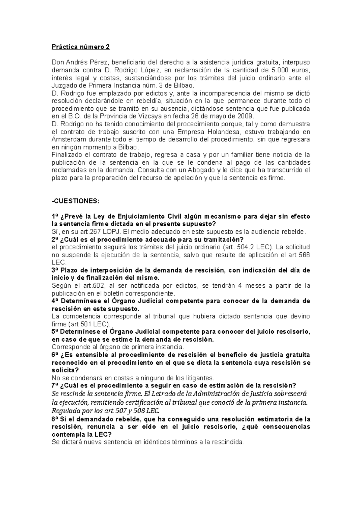 Práctica Número 2 Práctica Numero 2 De Derecho Procesal Civil I Práctica Número 2 Don