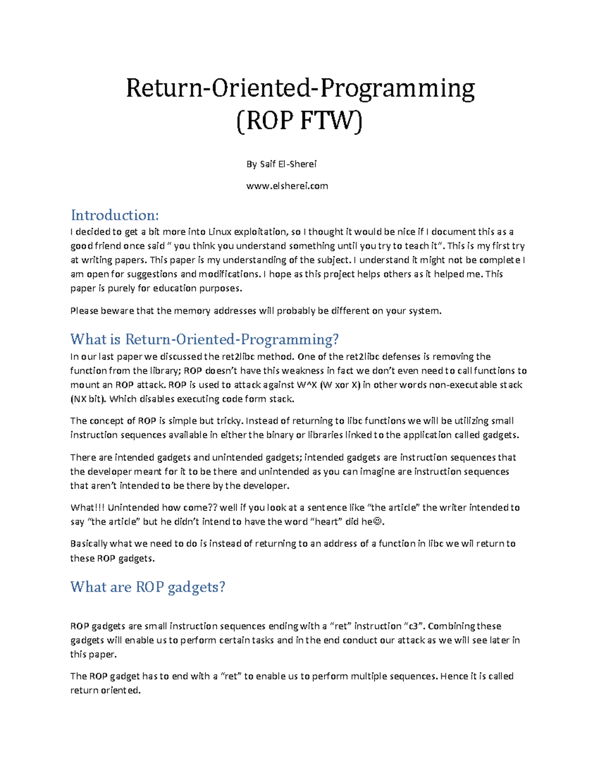 Return Oriented Programming Pdf – LGFDF