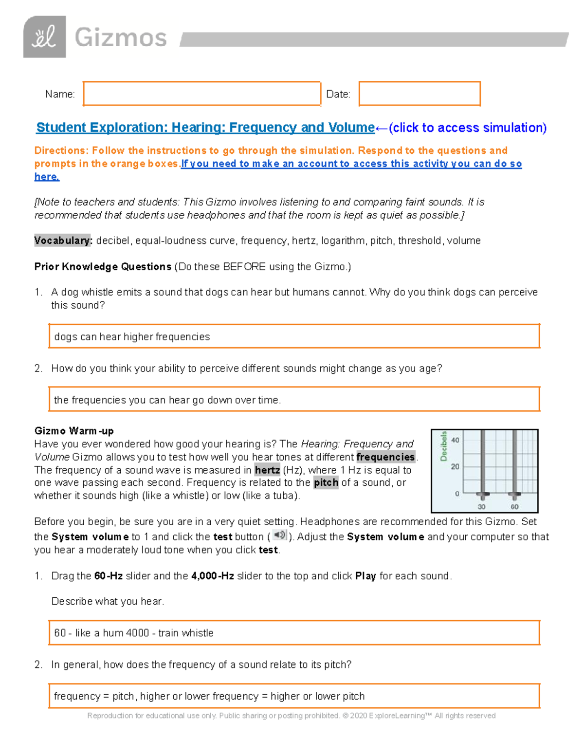 Copy Of Week 5: Summative Assessment Gizmo Sound Lab (T2) - Name: Date ...