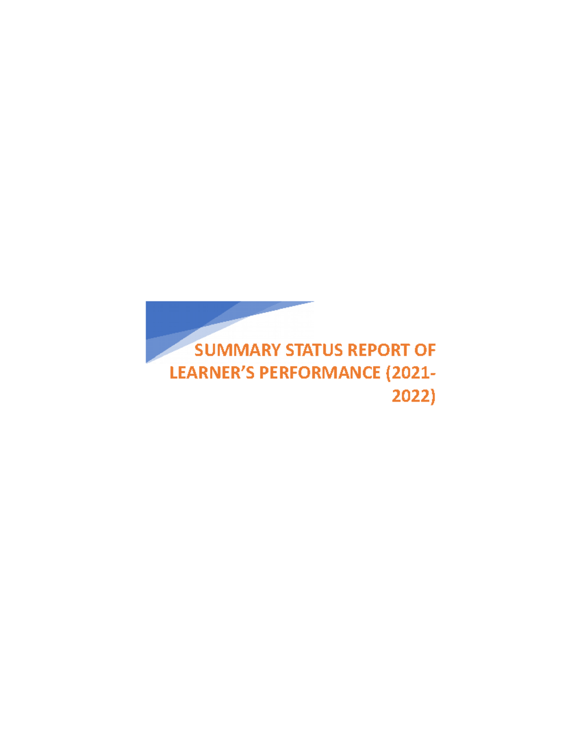 Summary Status Report OF Learner(PTM) QCF level-3 Engineering - SUMMARY ...