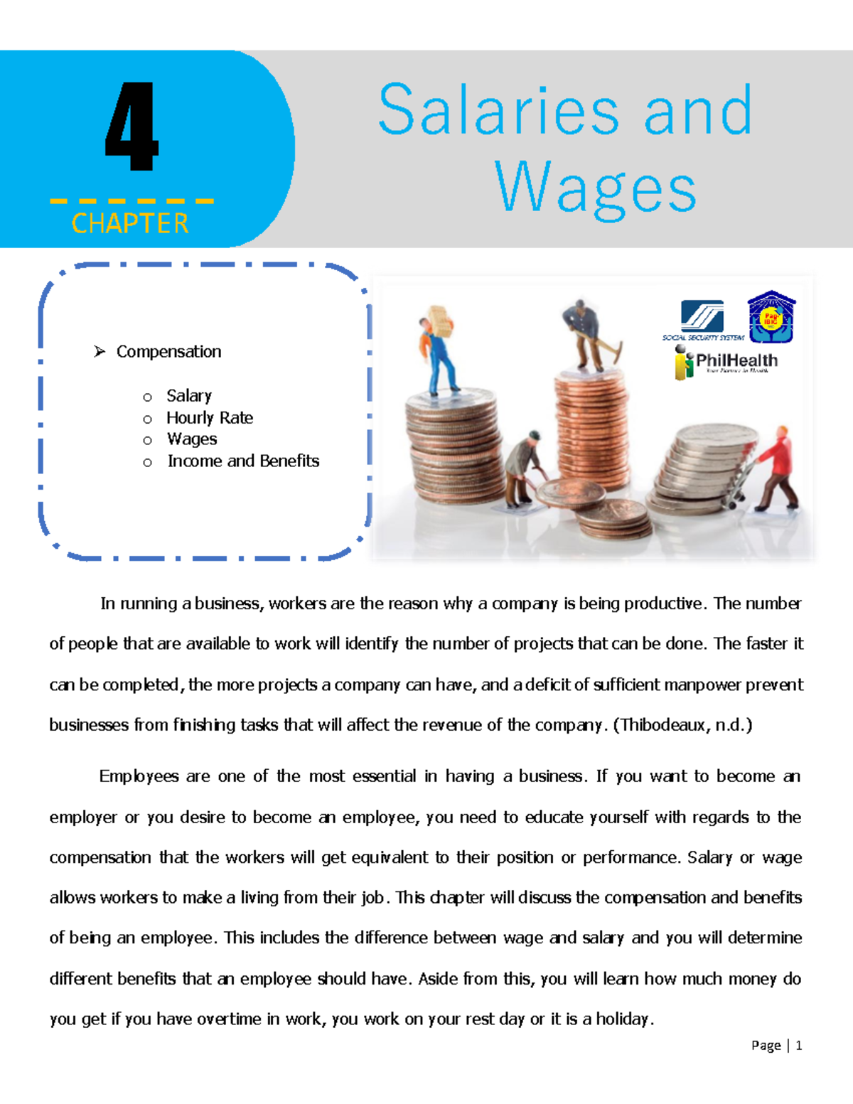 Chapter 4 Salaries And Wages In Running A Business Workers Are The 
