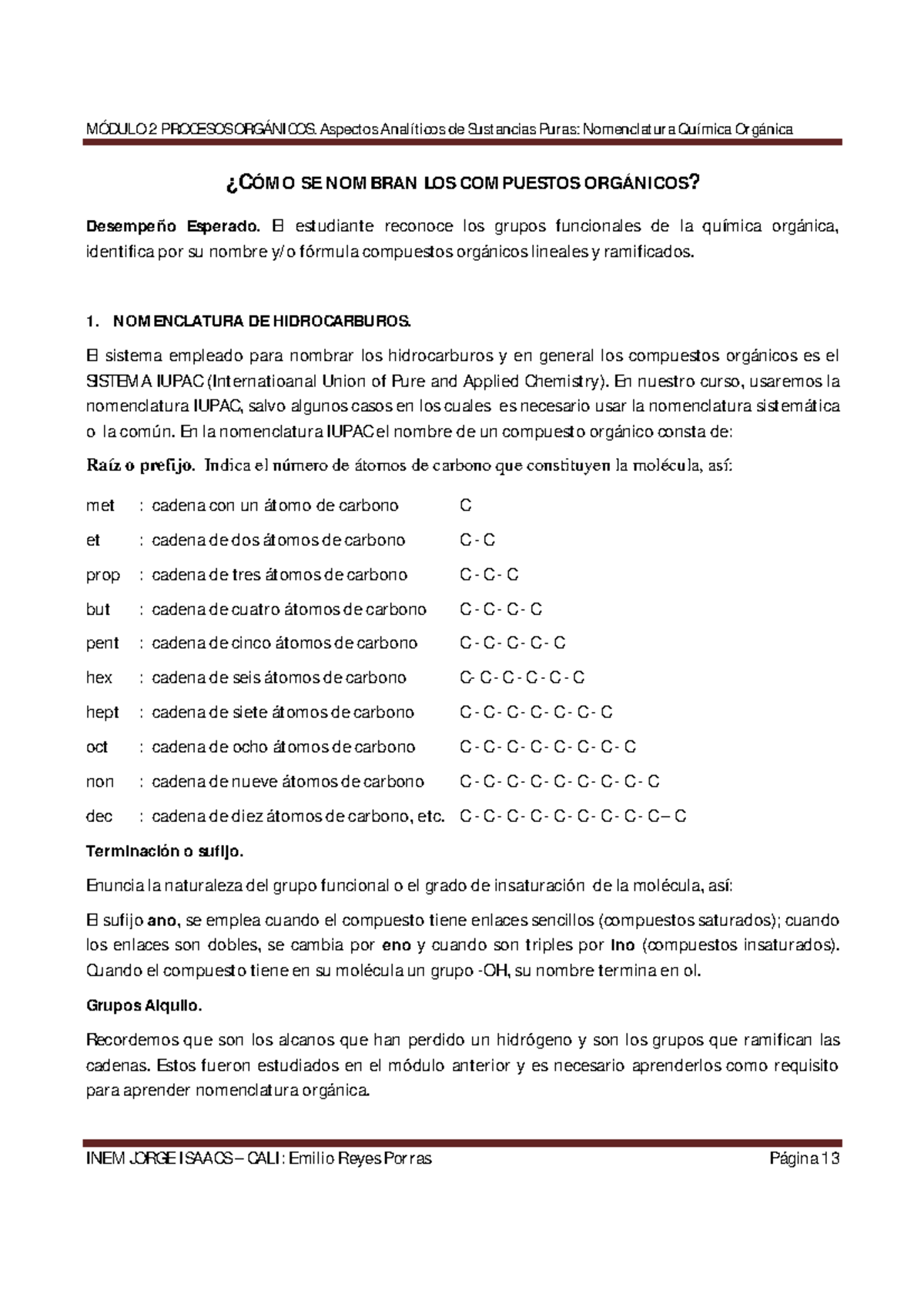 Nomenclatura Organica Quimica - ¿CÓMO SE NOMBRAN LOS COMPUESTOS ...