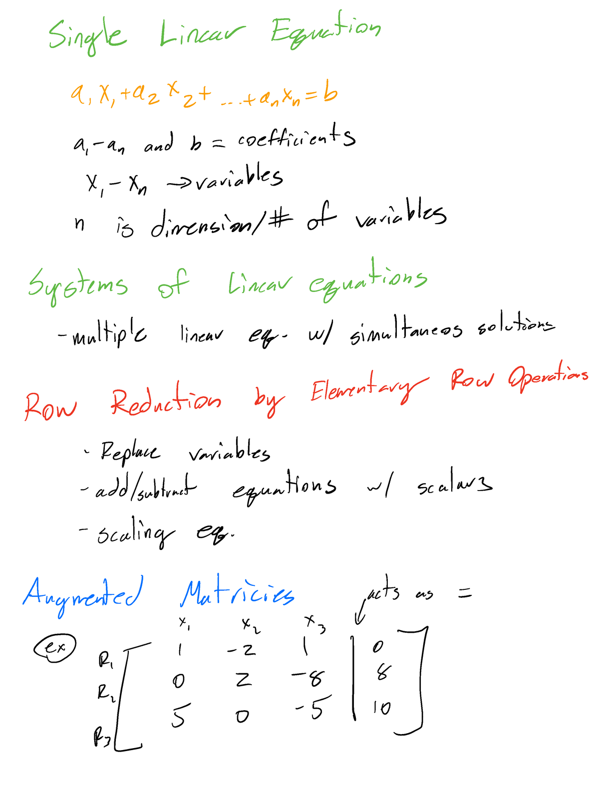 1.1 Systems of Linear Equations - Single Linear Equation 9 X 9224 tank ...