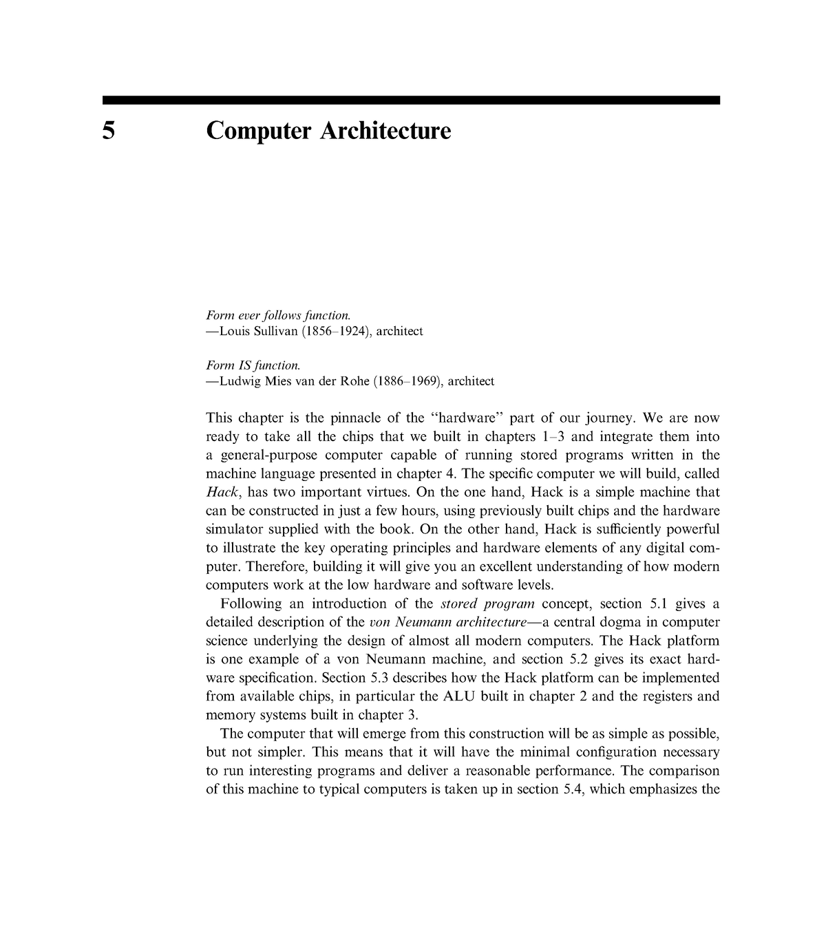 Chapter 5 - Computer Architecture - 5 Computer Architecture Form Ever ...