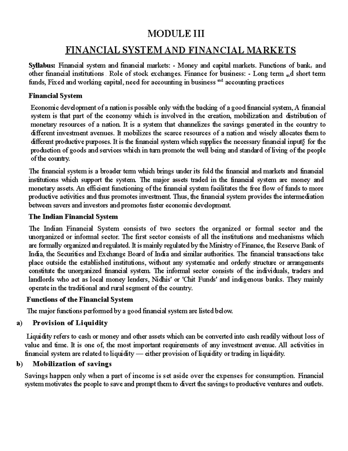 Financial system and financial market - Functions of banks and other ...