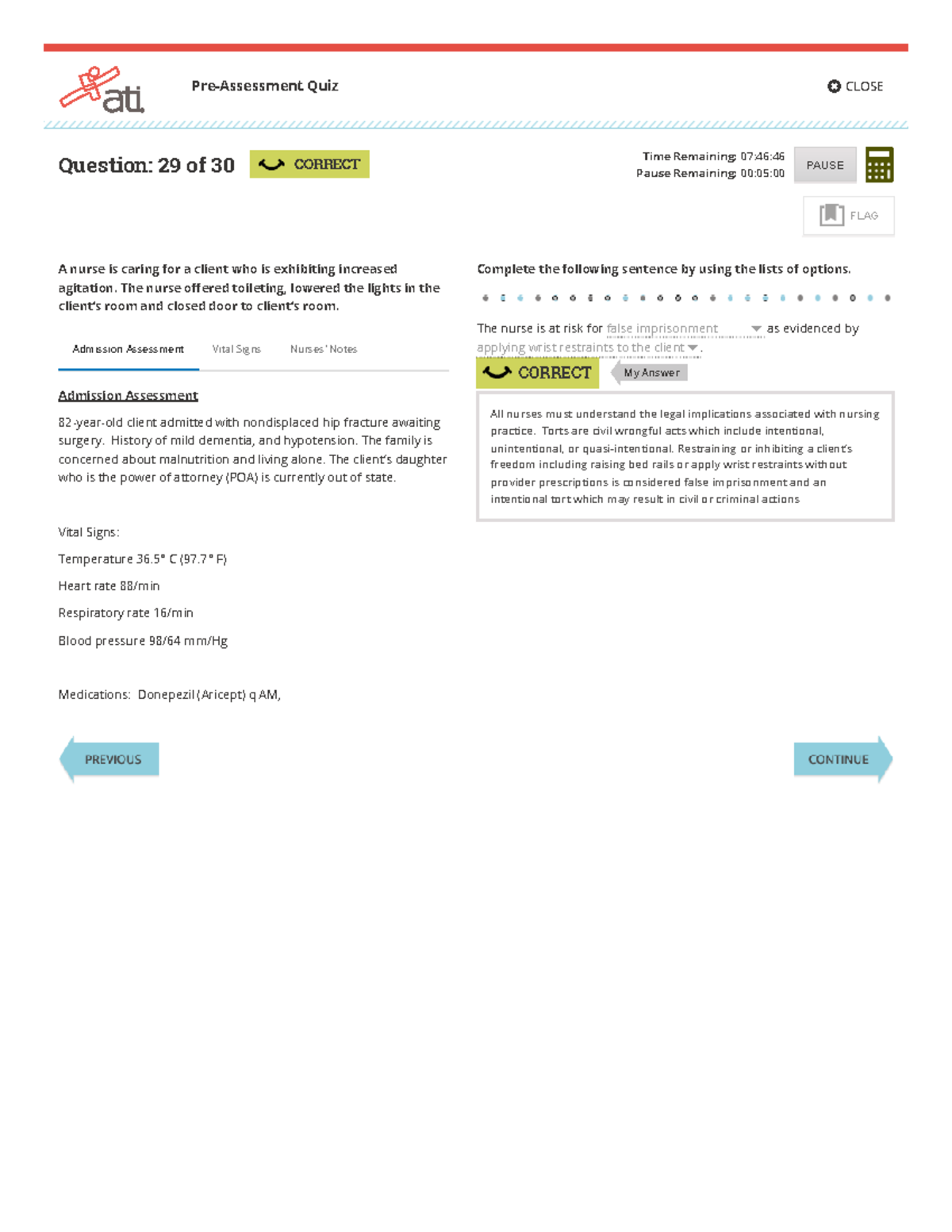 29 - Notes - Question 29 loaded rationals provided Question: 29 of 30 ...