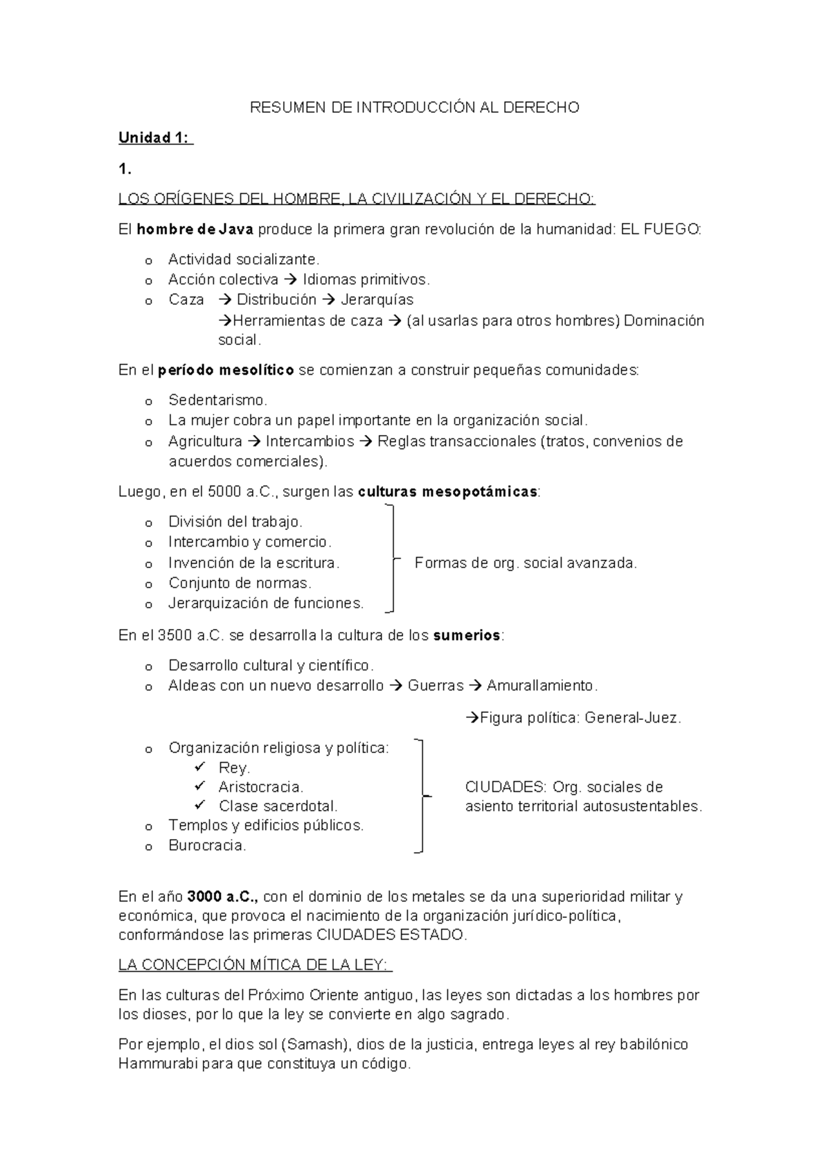 Introduccion Al Derecho Completo Resumen De IntroducciÓn Al Derecho