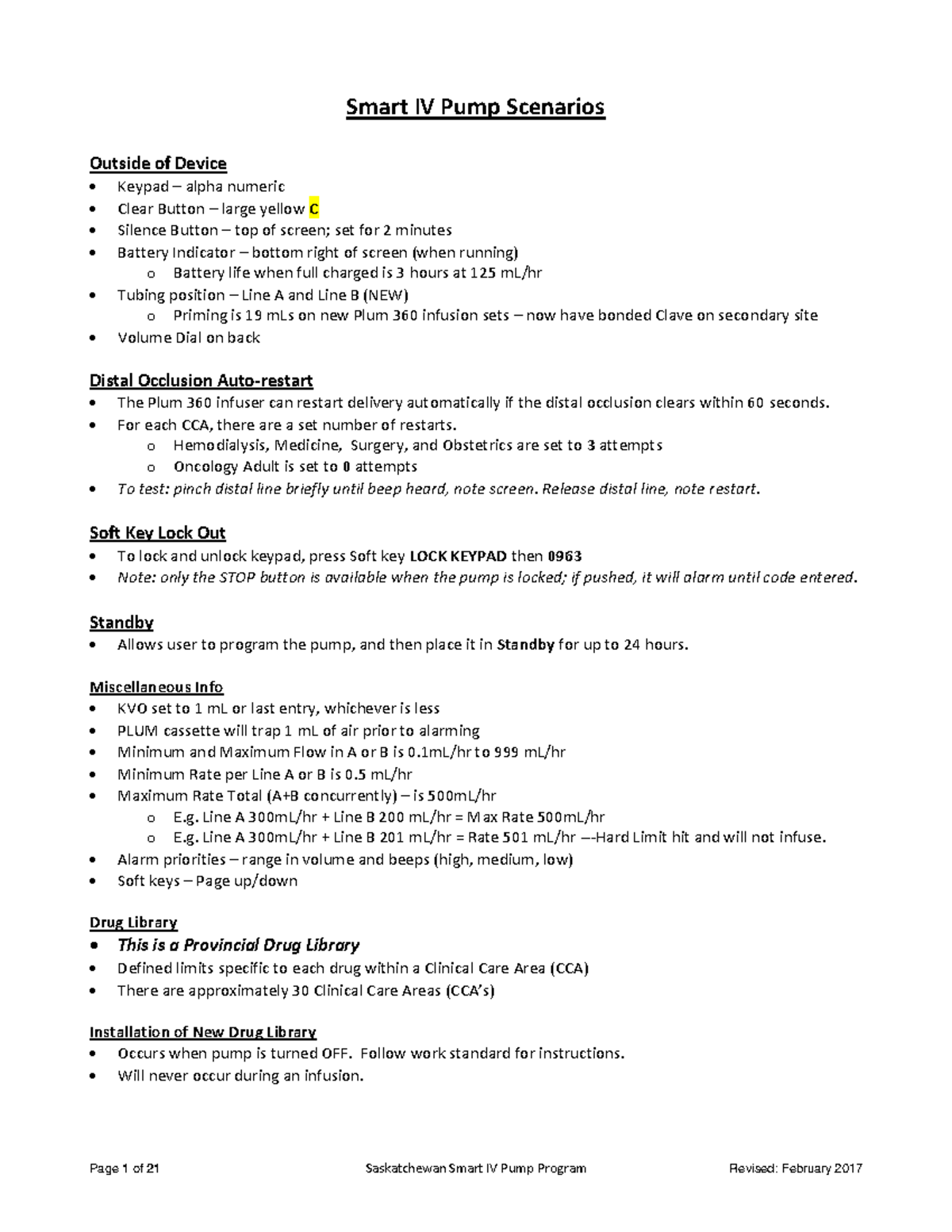 Smart PUMP - PLUM 360 Programming Scenarios - Smart IV Pump Scenarios ...