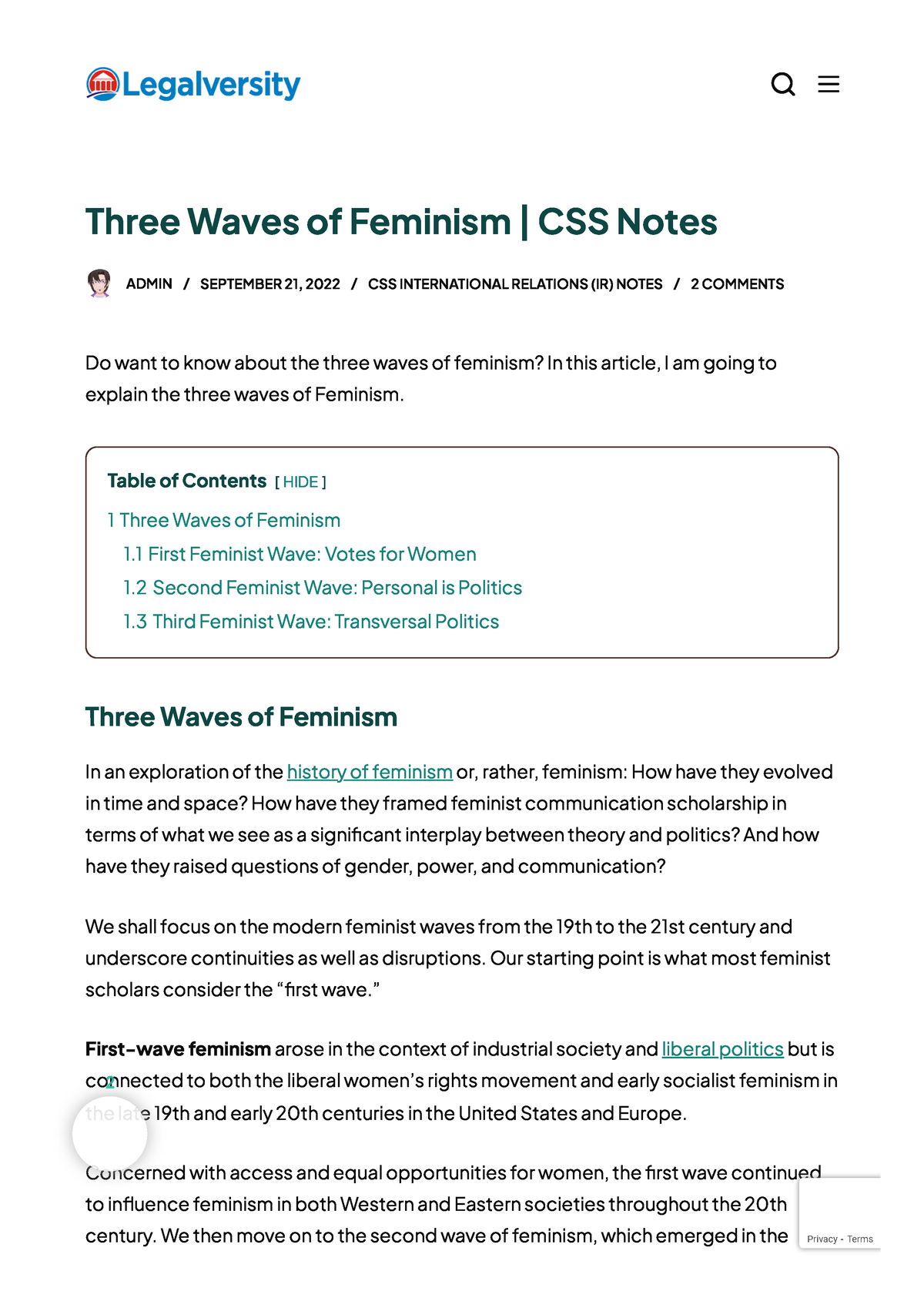 new waves of feminism and our culture css essay outline