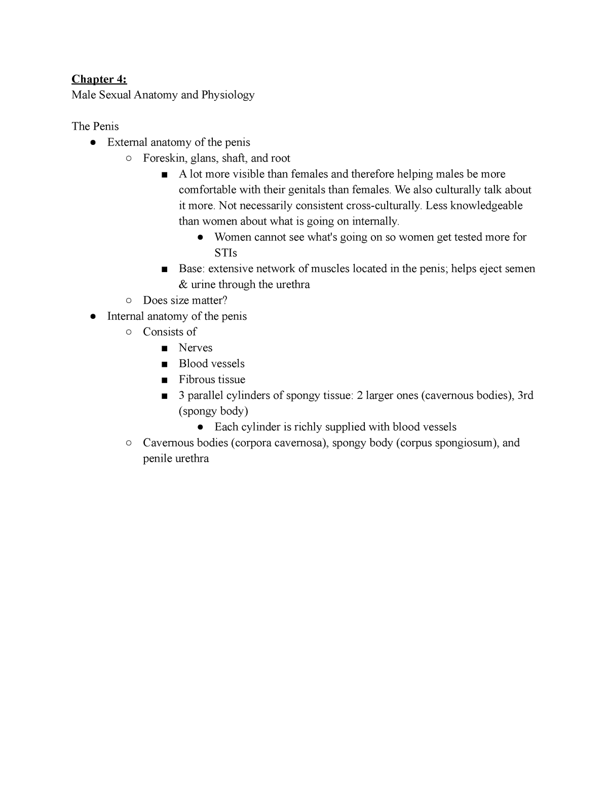 Hsc4133 Chapter 4 Chapter 4 Male Sexual Anatomy And Physiology The Penis External Anatomy Of 6418