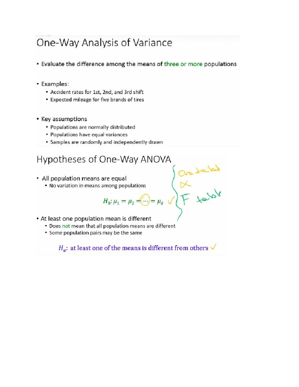 EC255 Analysis of Variance lecture notes - EC 255 - Reject!!! - Studocu