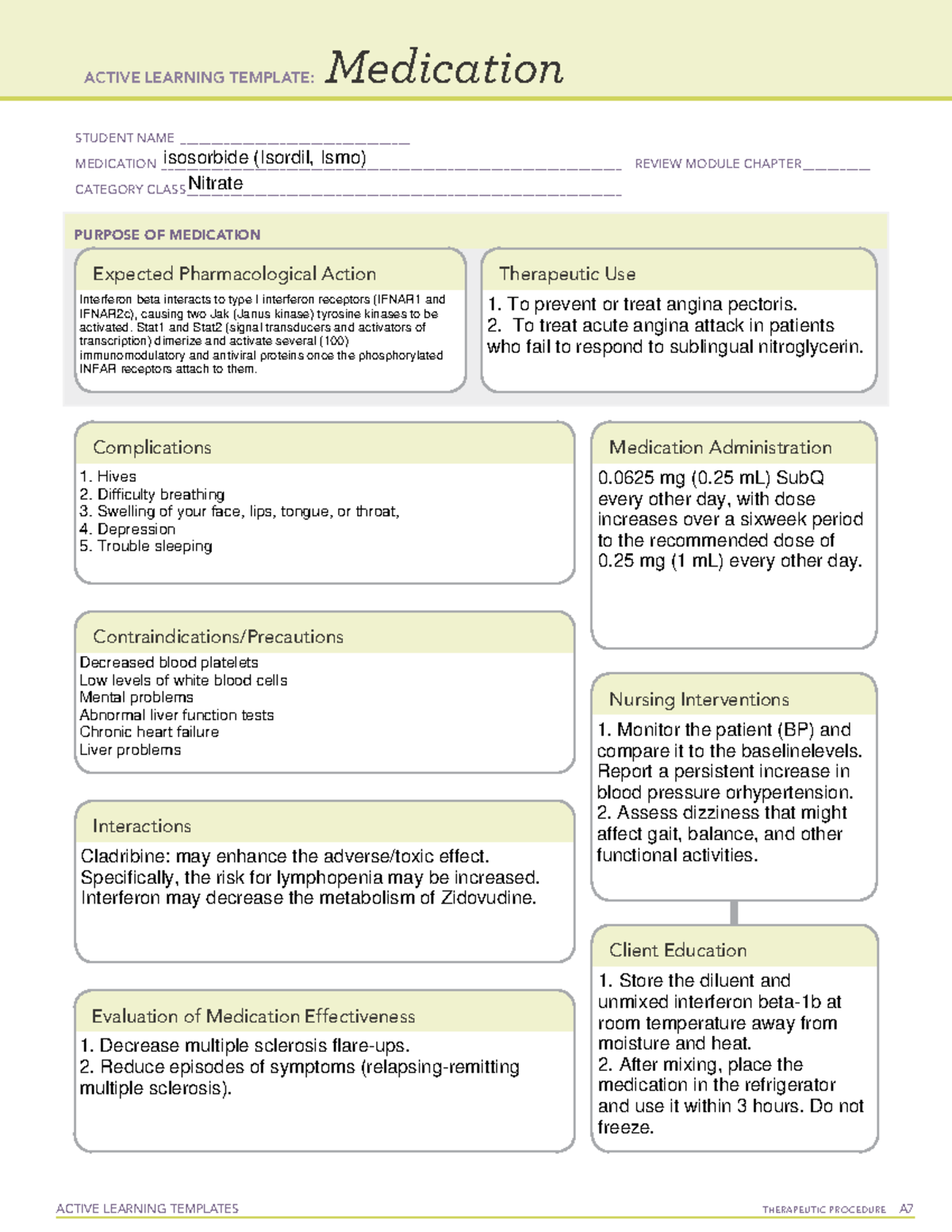 Interferon Beta-1b (Betaseron) - ACTIVE LEARNING TEMPLATES THERAPEUTIC ...