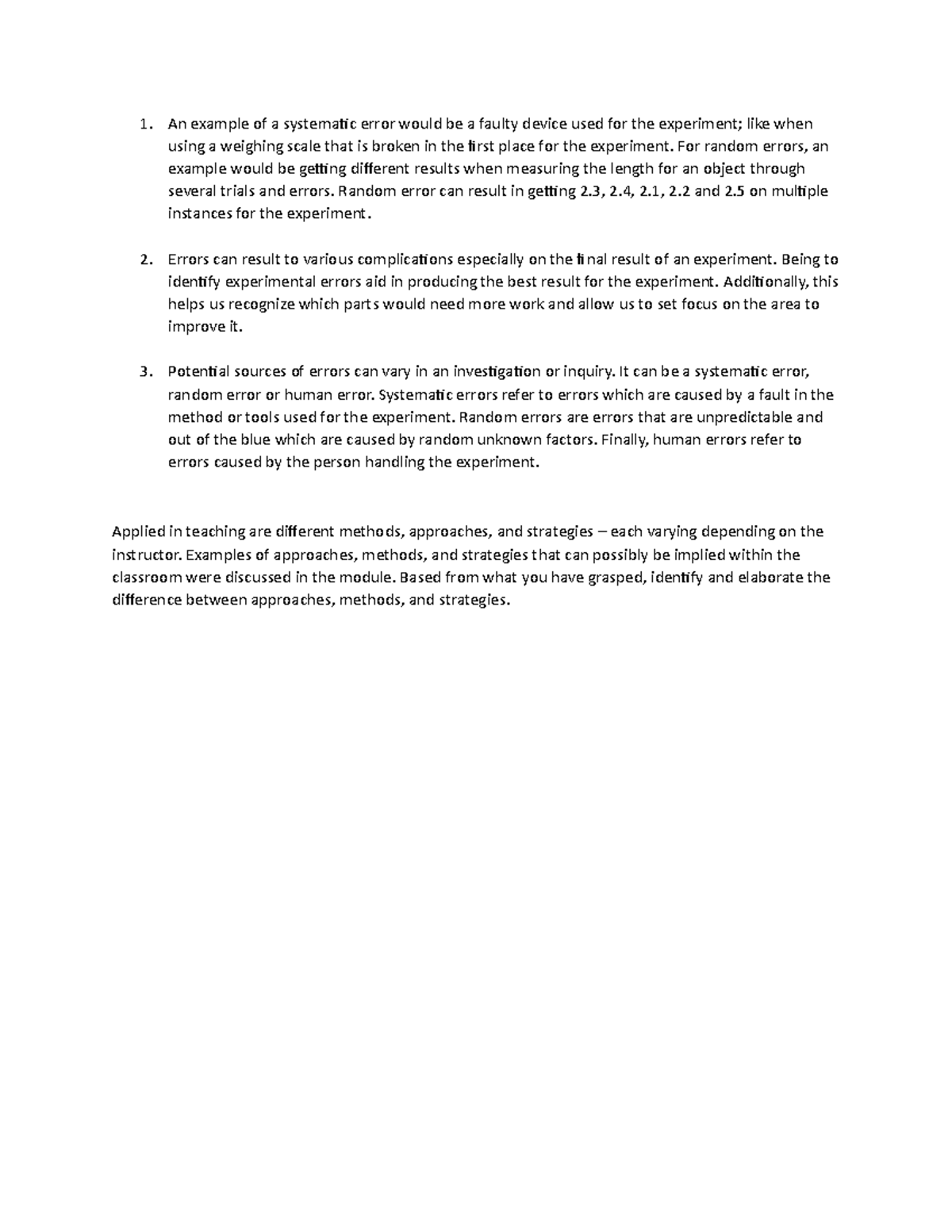 Types of Errors - An example of a systematic error would be a faulty ...