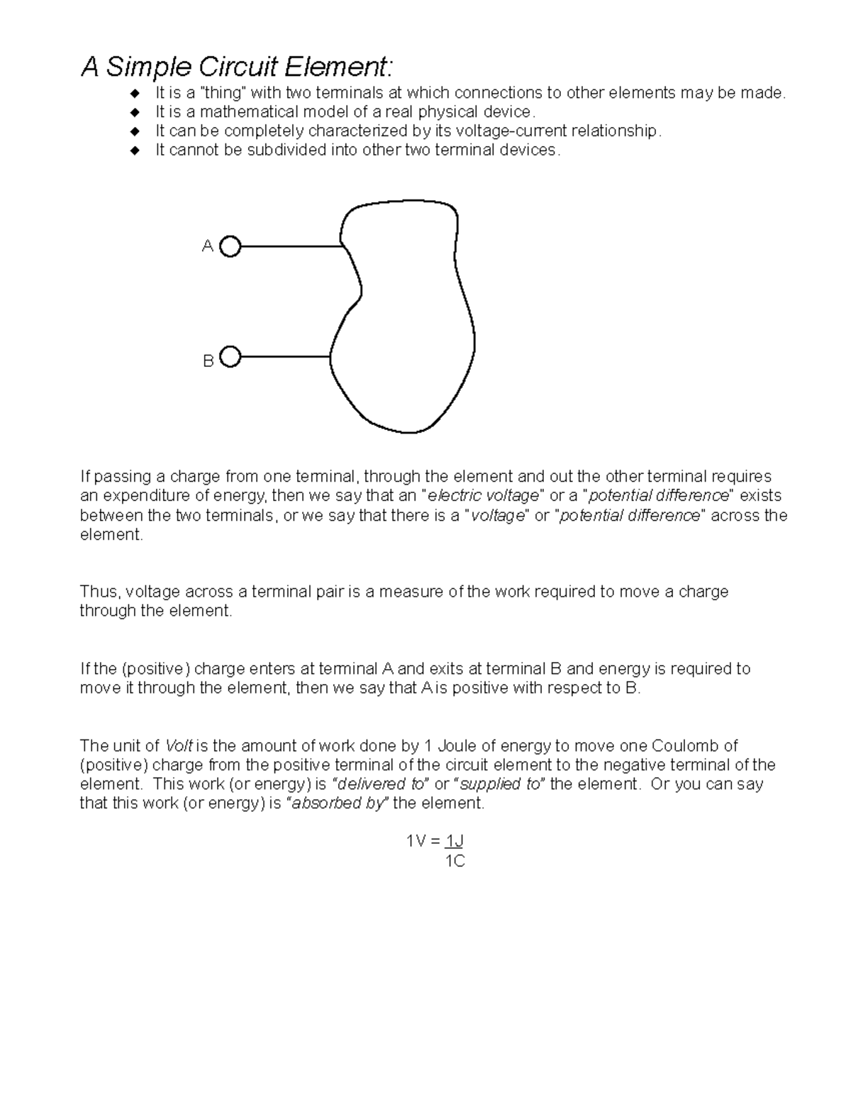 Potential Difference In A Circuit