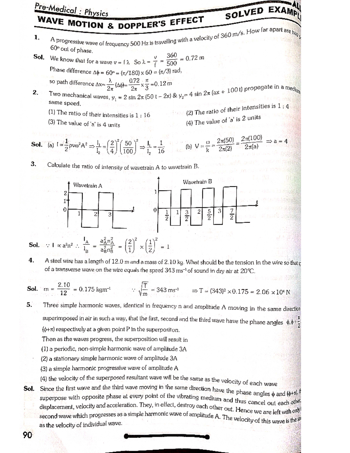 WAVE Motion AND Doppler Effect Question AND Answers - NEET - Studocu