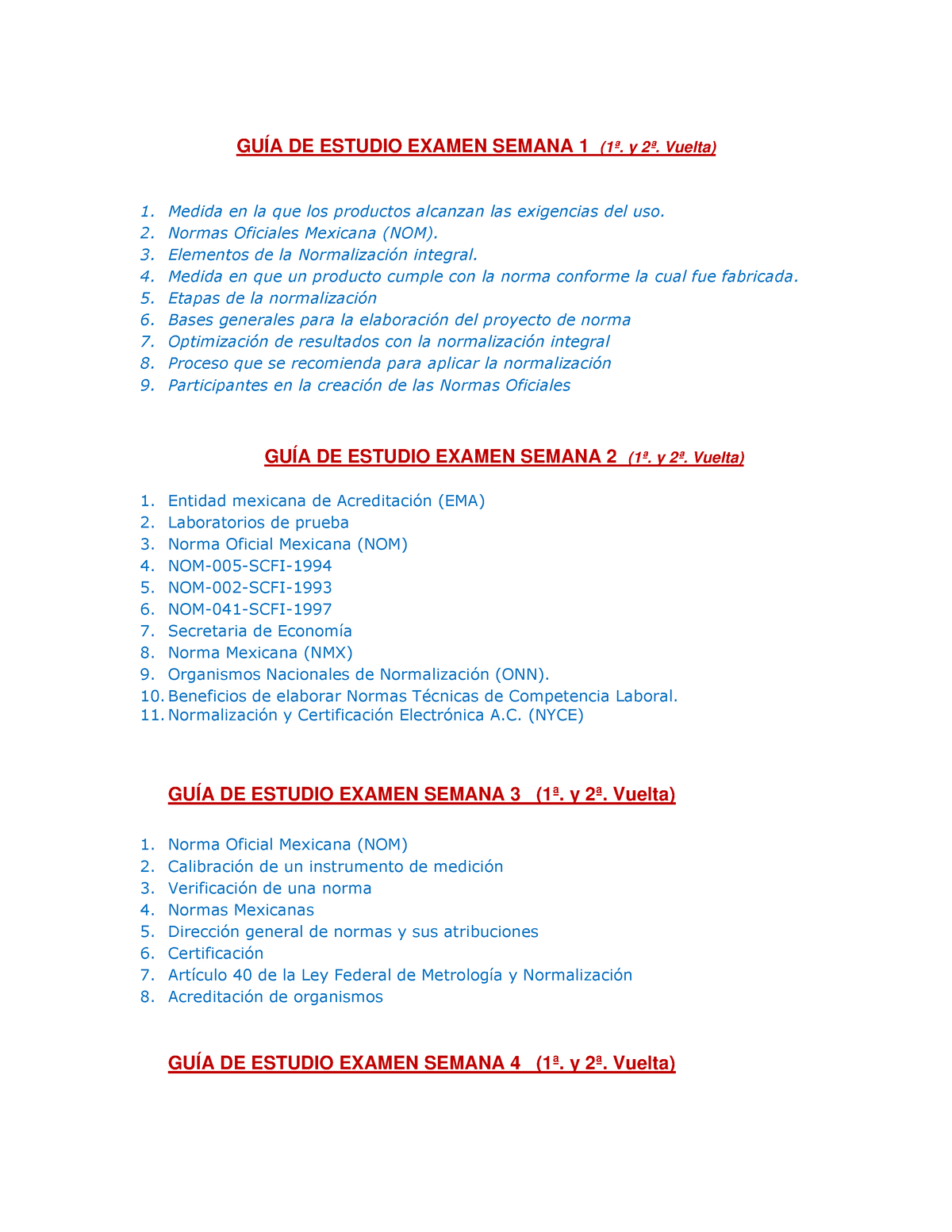 Guía De Estudio Exámenes (1a. Y 2a. Vuelta) - Sem 1-2-3-4-5-6 Sept ...