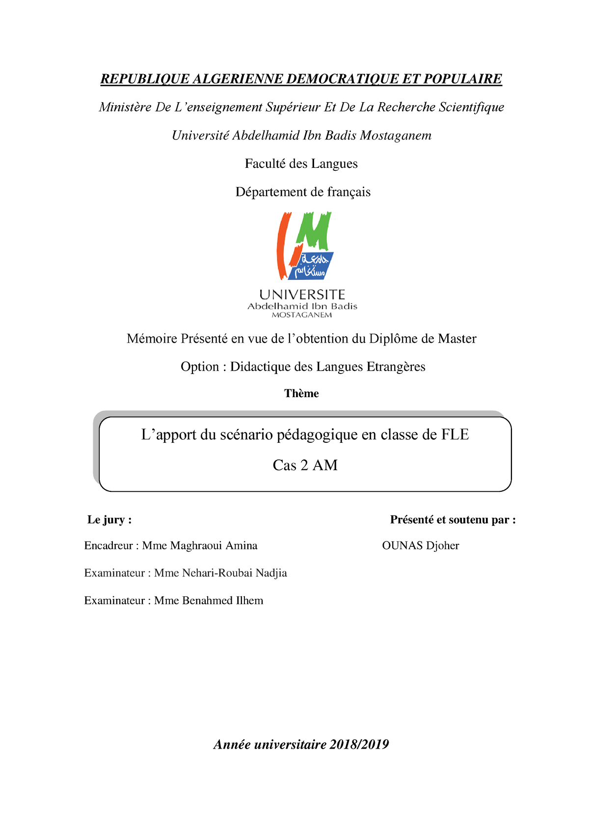 L’apport du scénario pédagogique en classe de FLE - REPUBLIQUE ...