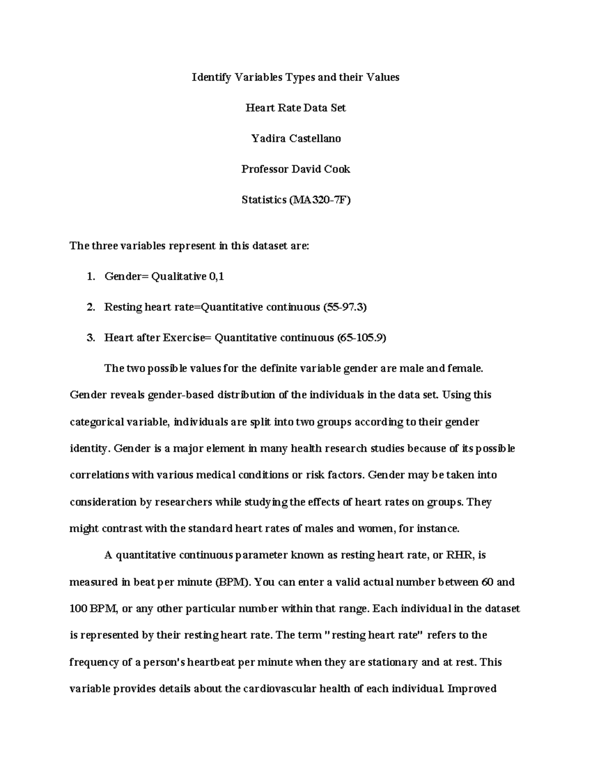 Identify Variables Types and their Values - Gender reveals gender-based ...