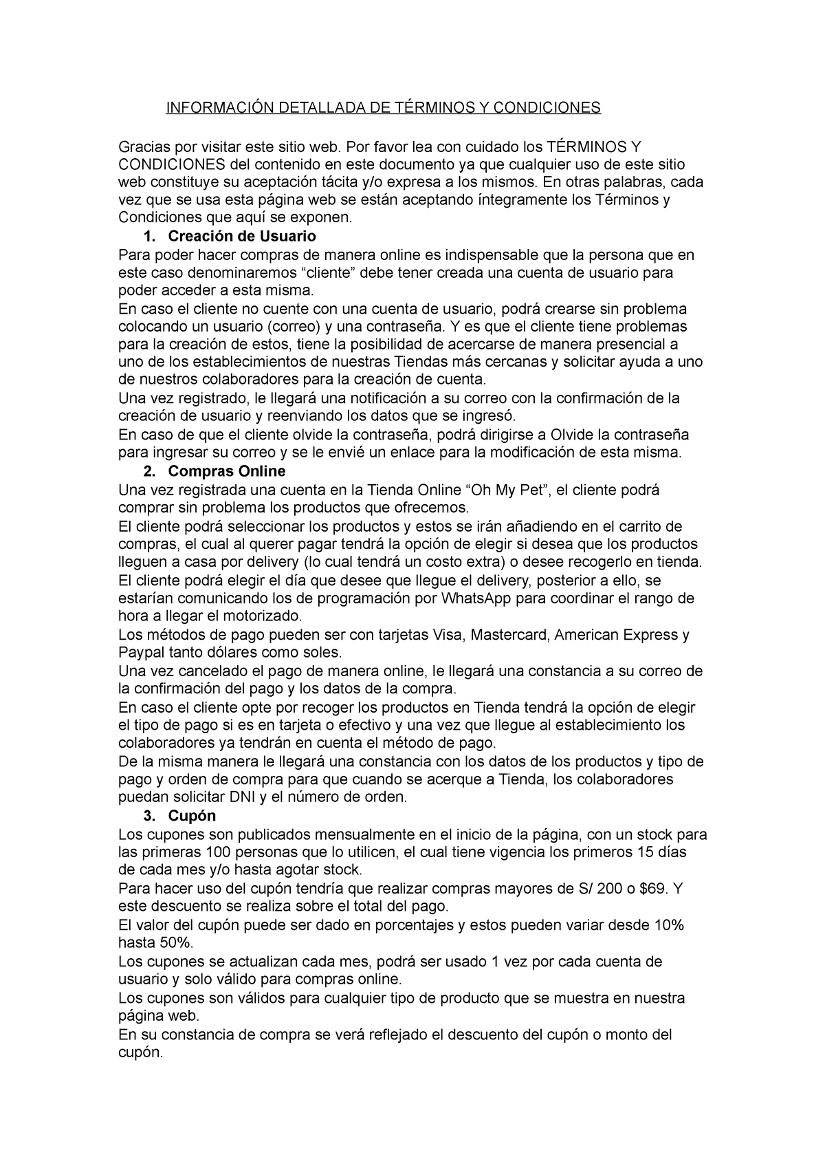 Información Detallada De Términos Y Condiciones InformaciÓn Detallada De TÉrminos Y 5223