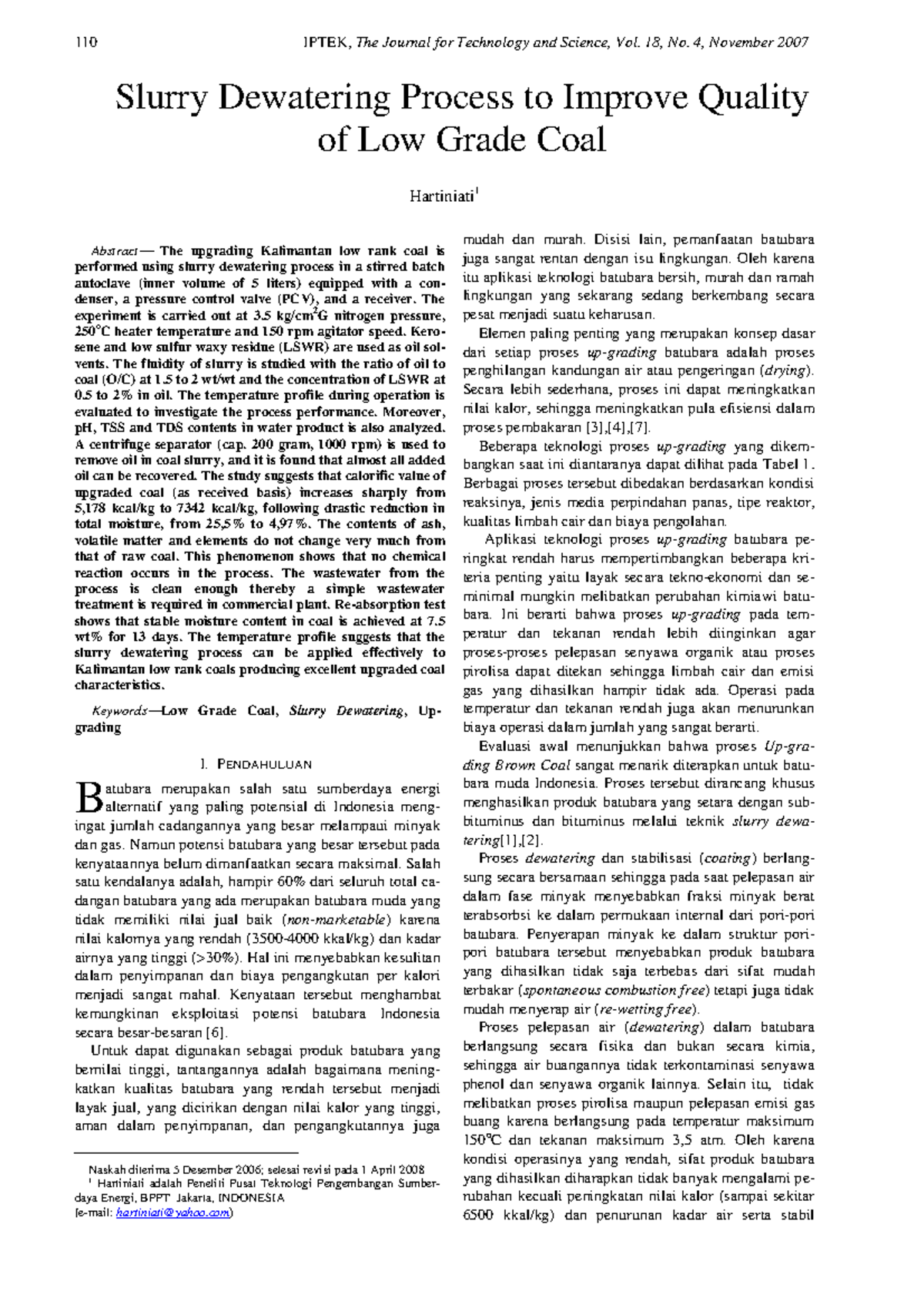 163 304 1 SMsfgge Hartiniati 1 Abstract The Upgrading Kalimantan Low 