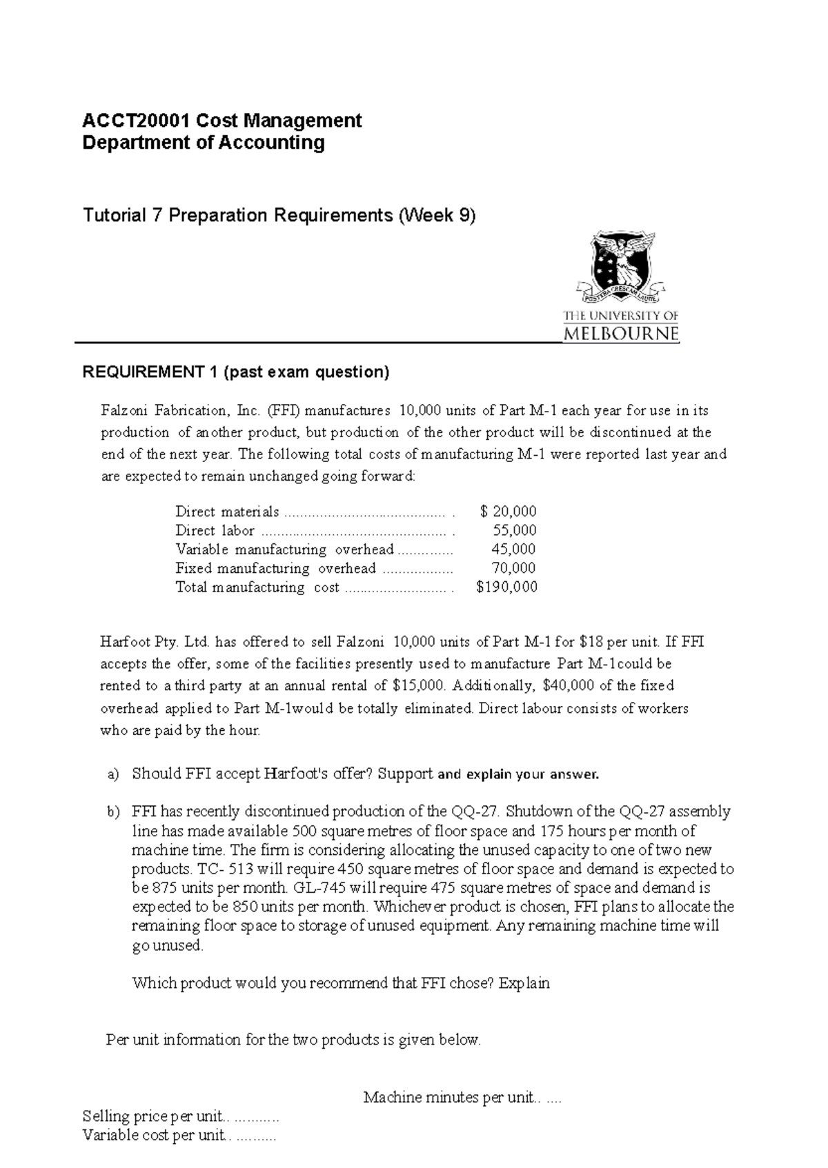 tutorial-7-requirements-2-acct20001-cost-management-department-of