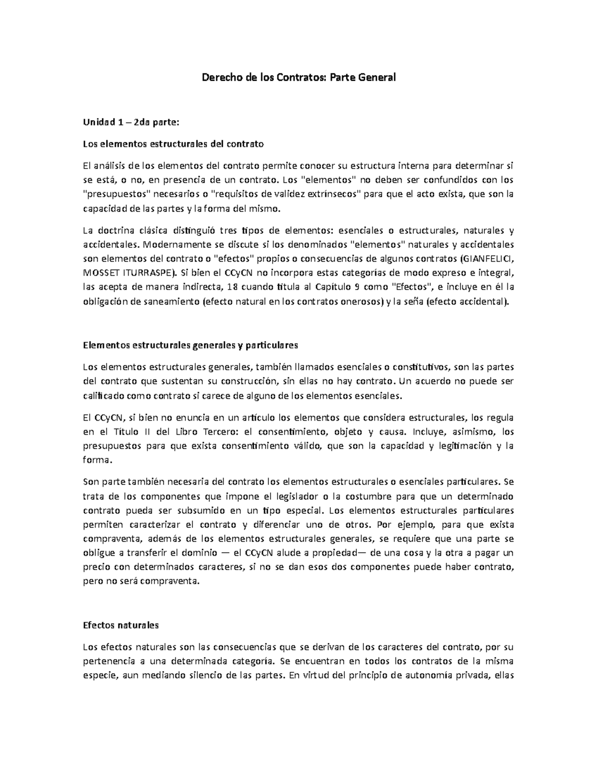 Resumen -Derecho De Los Contratos 2 - Derecho De Los Contratos: Parte ...