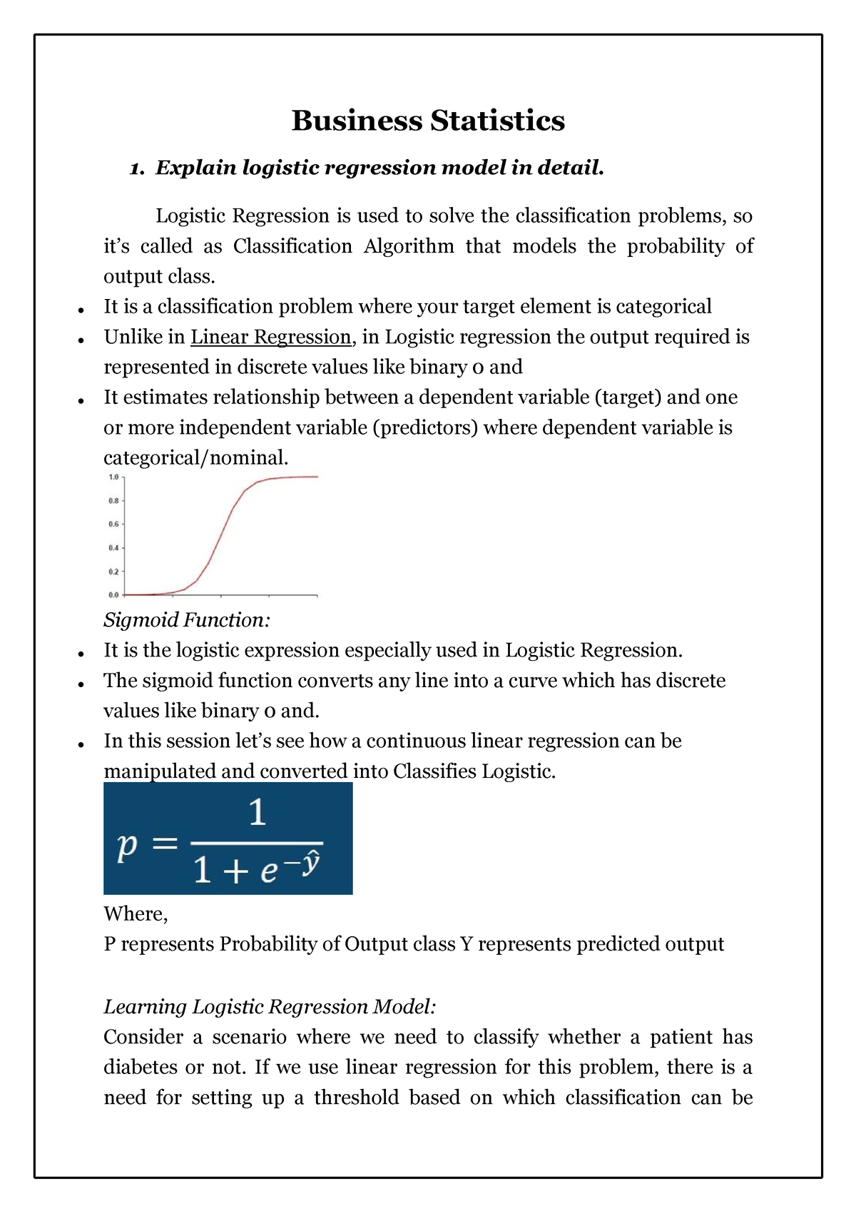 Business Statistics All Unit Important Notes - Business Statistics ...