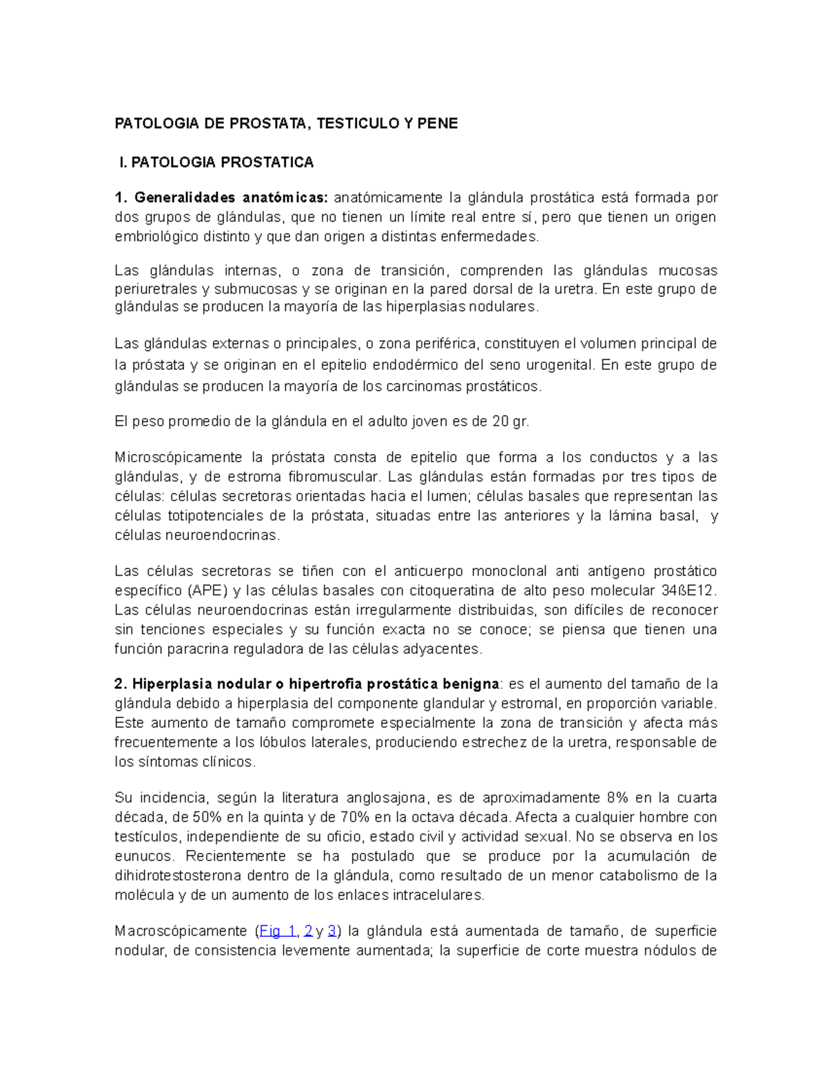 hiperplasia nodular prostatica con focos de atrofia