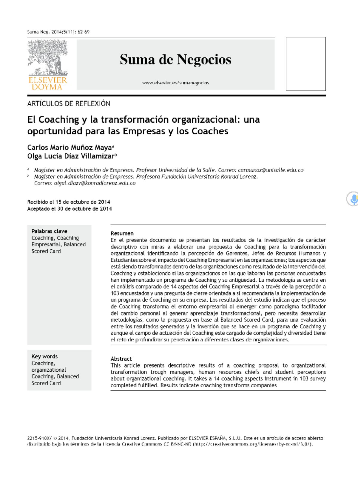 El Coaching y la transformación organizacional una oportunidad para las ...